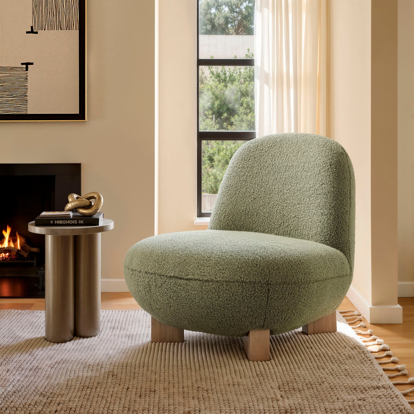 Norwood Faux Mohair Bean Shaped Accent Chair by Modway
