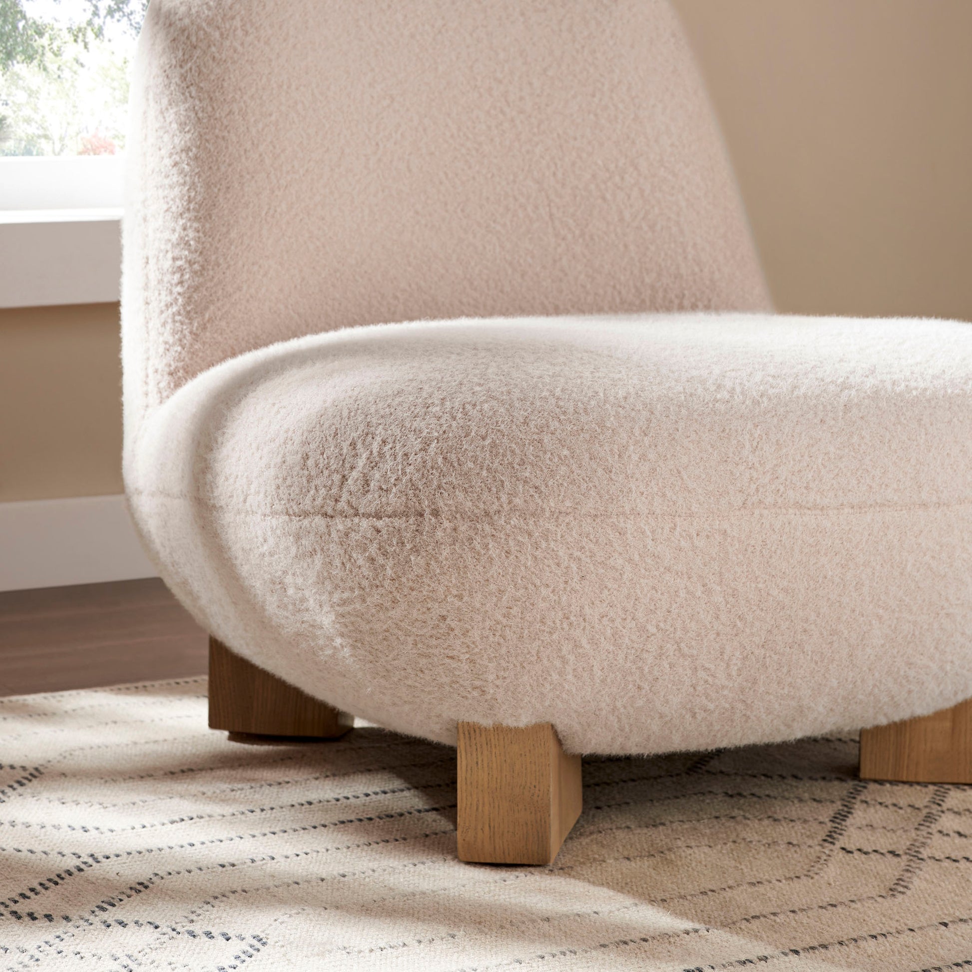 Norwood Faux Mohair Bean Shaped Accent Chair by Modway