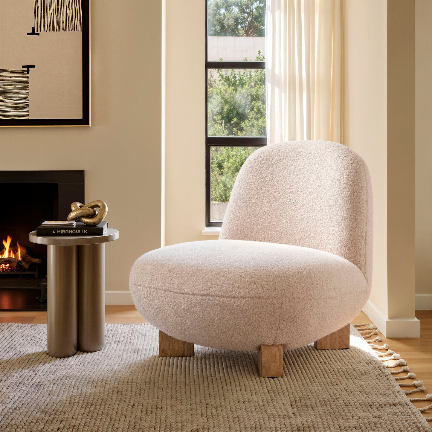 Norwood Faux Mohair Bean Shaped Accent Chair by Modway