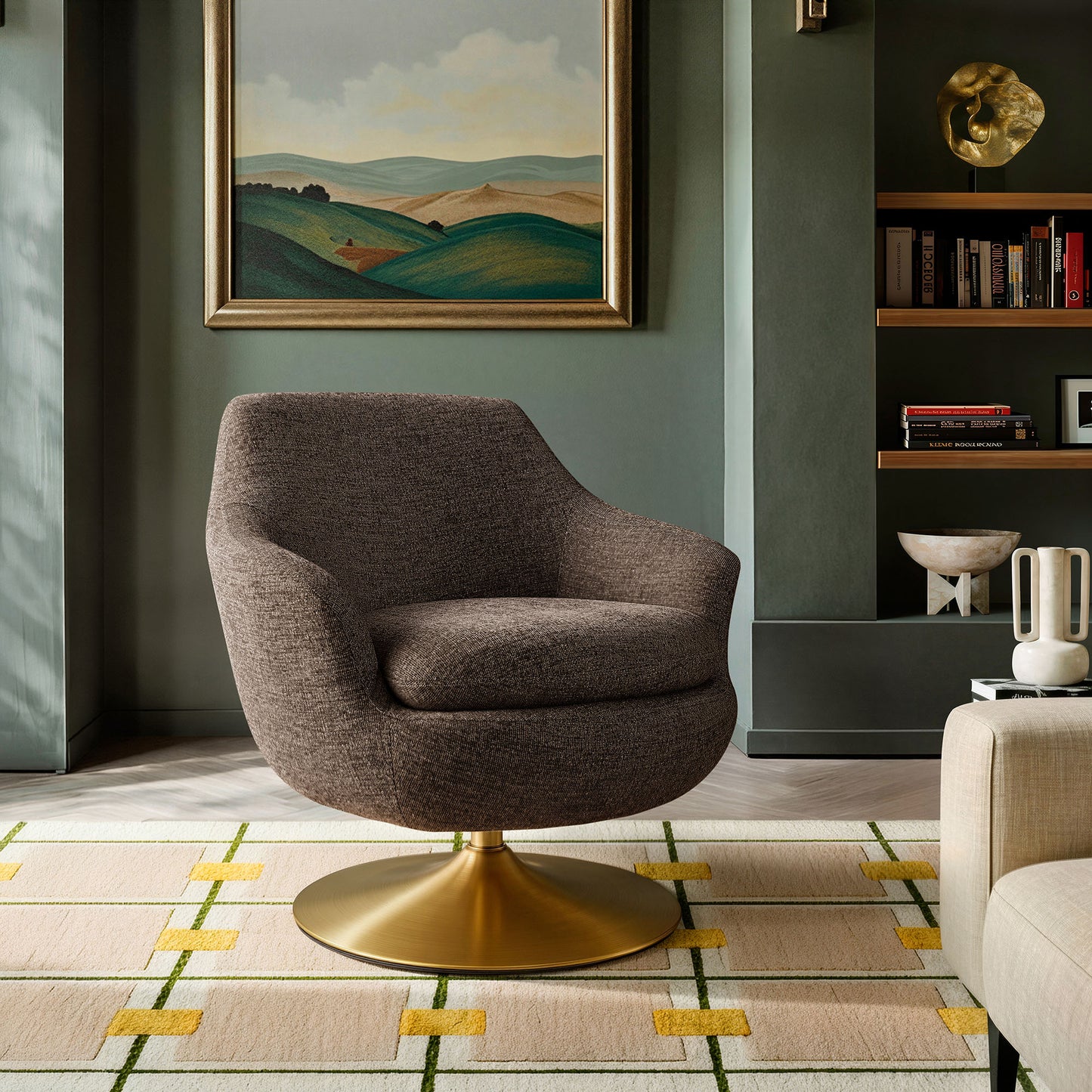 Quimby Melange Chenille Swivel Accent Chair by Modway