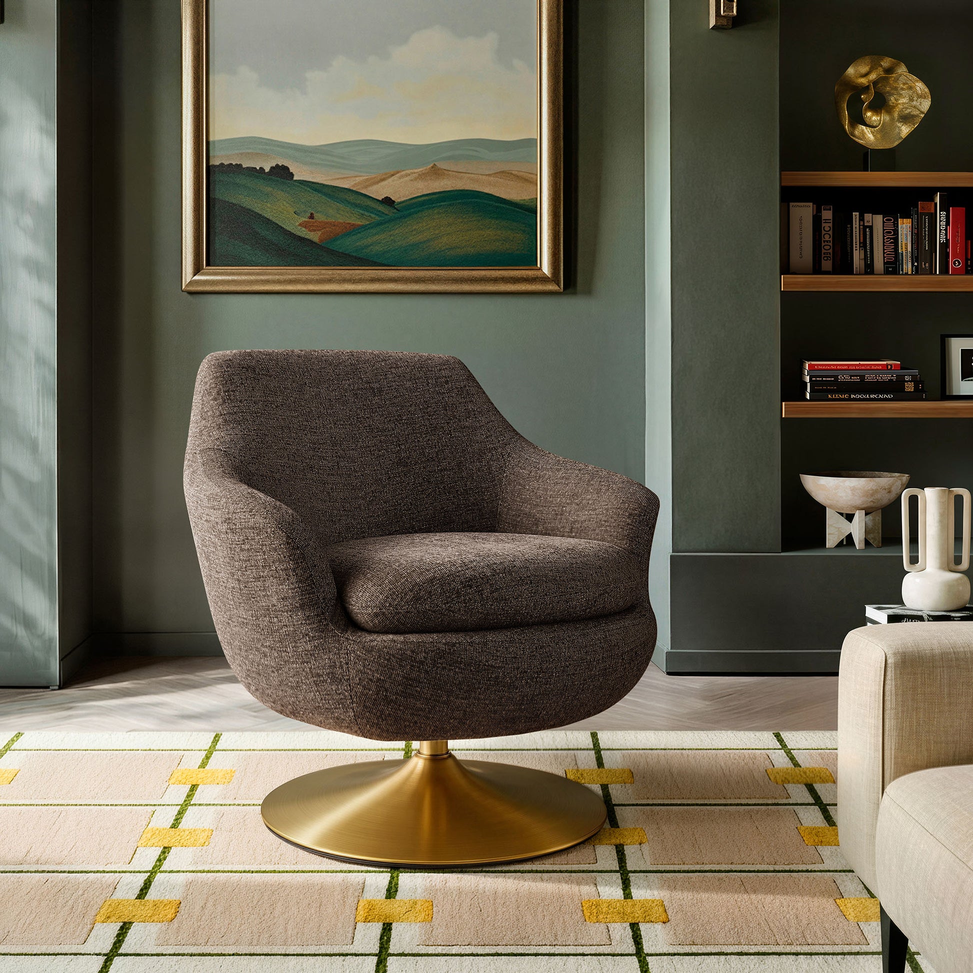 Quimby Melange Chenille Swivel Accent Chair by Modway