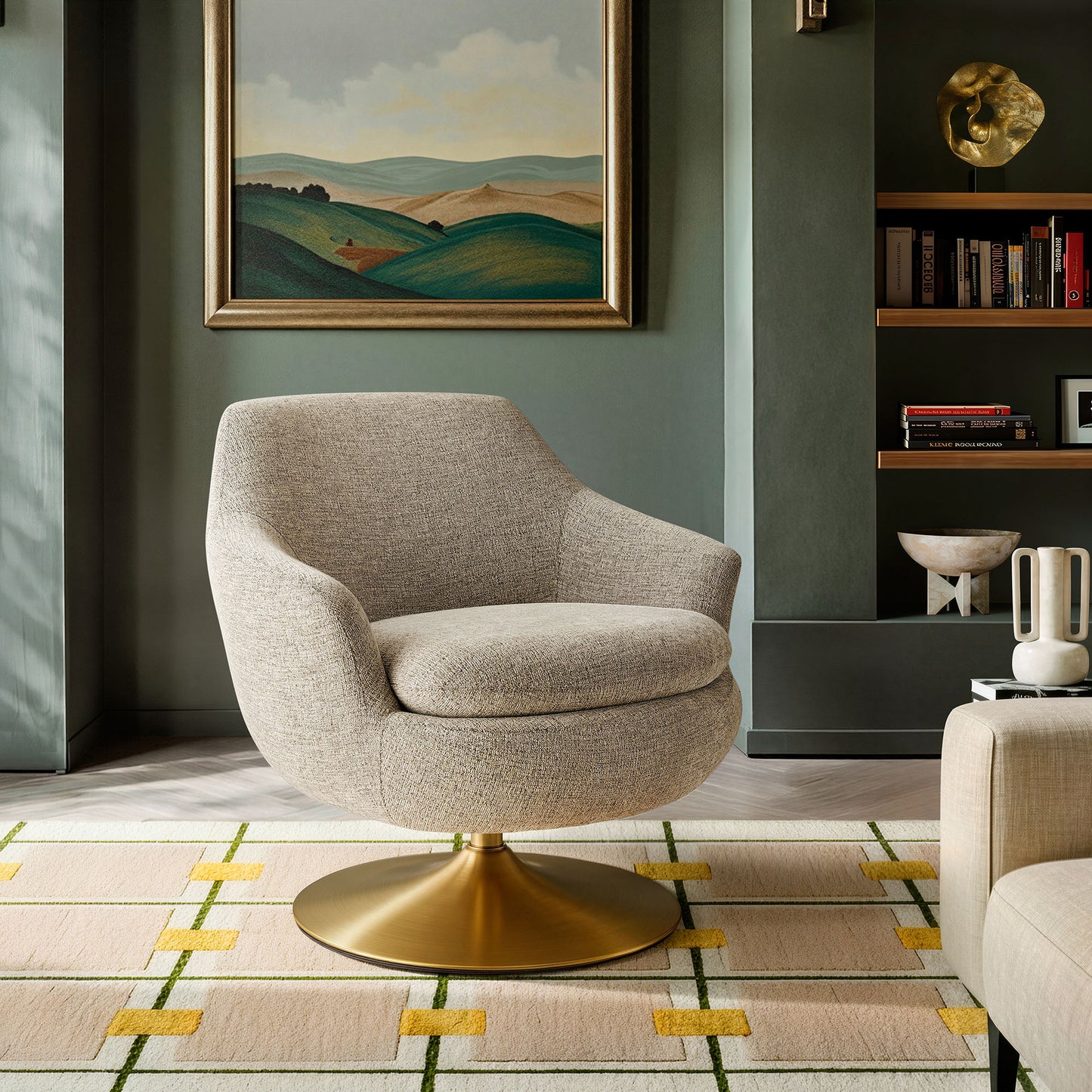 Quimby Melange Chenille Swivel Accent Chair by Modway