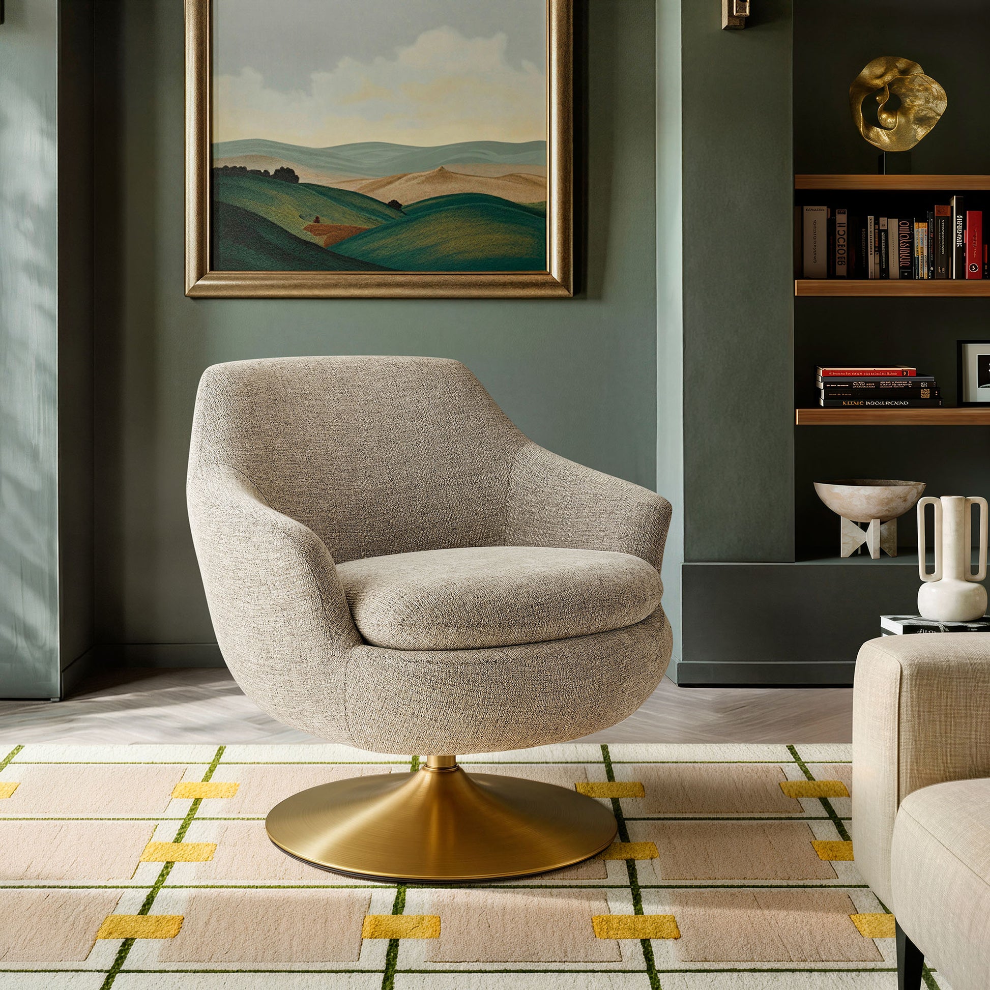 Quimby Melange Chenille Swivel Accent Chair by Modway