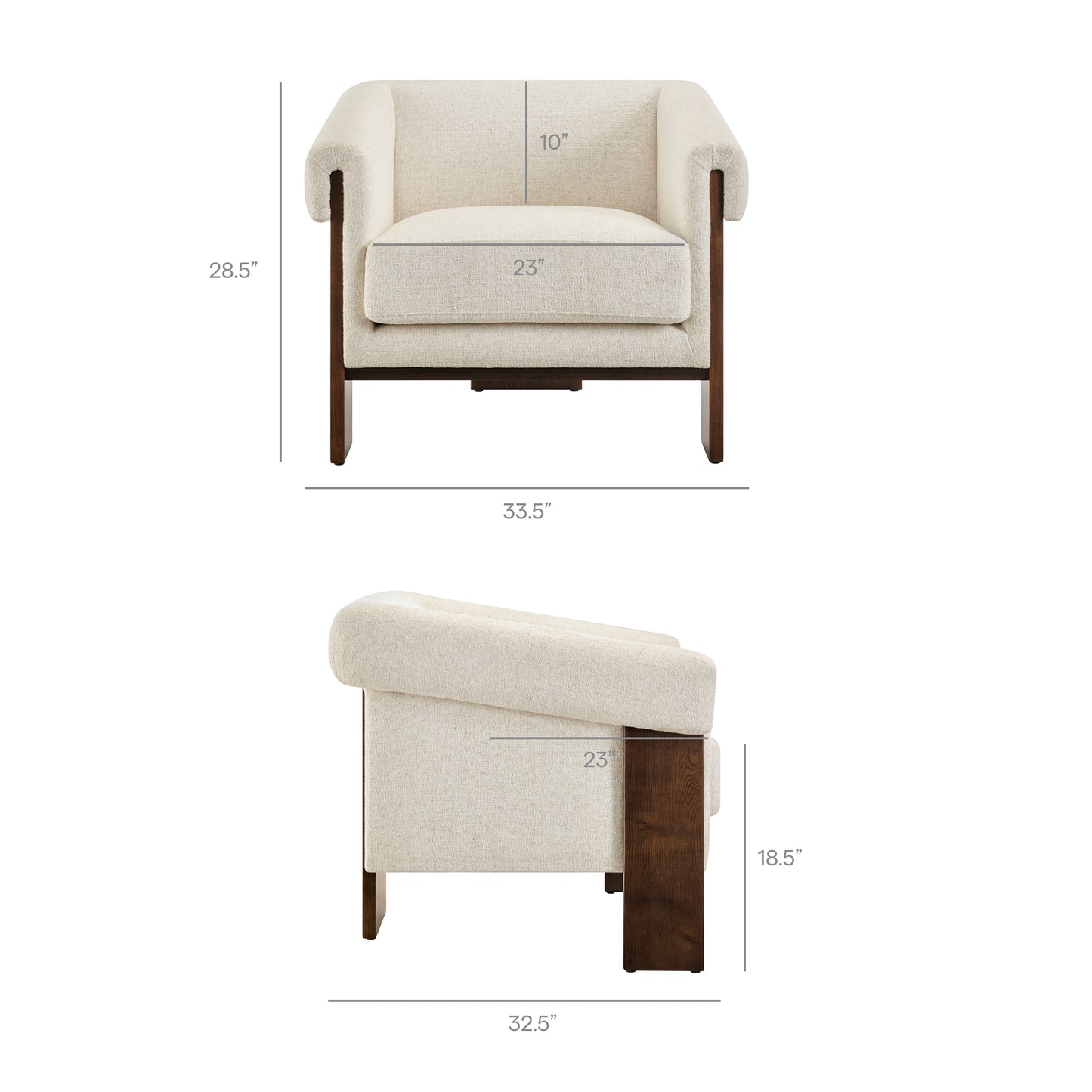 Halbrook Linen Blend Tripod Accent Chair by Modway