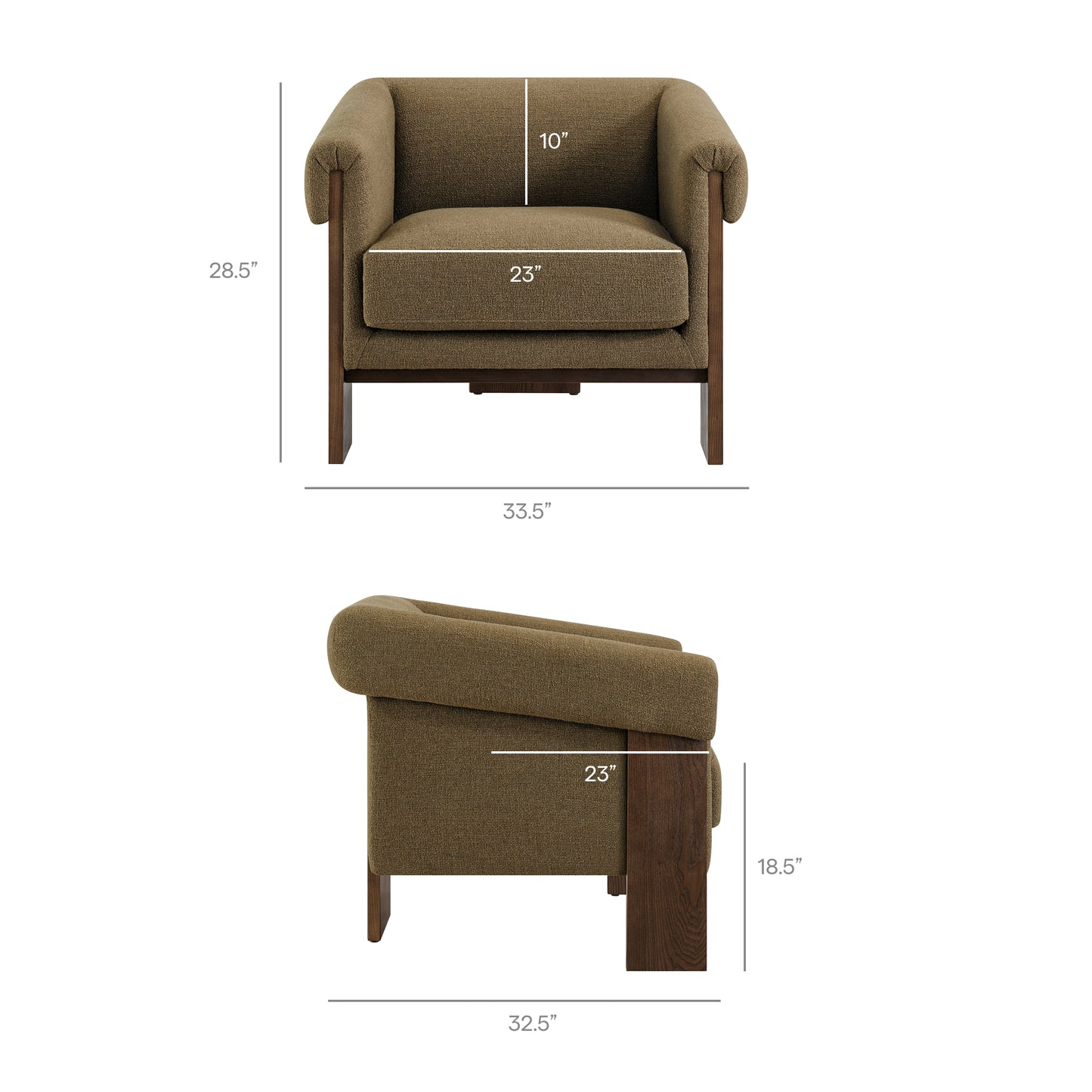 Halbrook Linen Blend Tripod Accent Chair by Modway