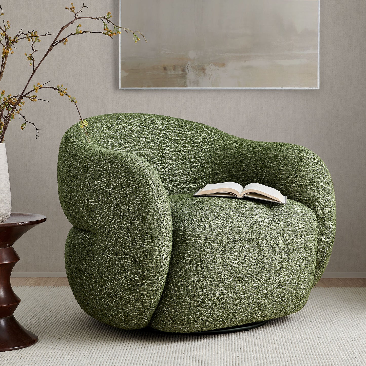 Selby Textured Woven Fabric Swivel Accent Chair by Modway