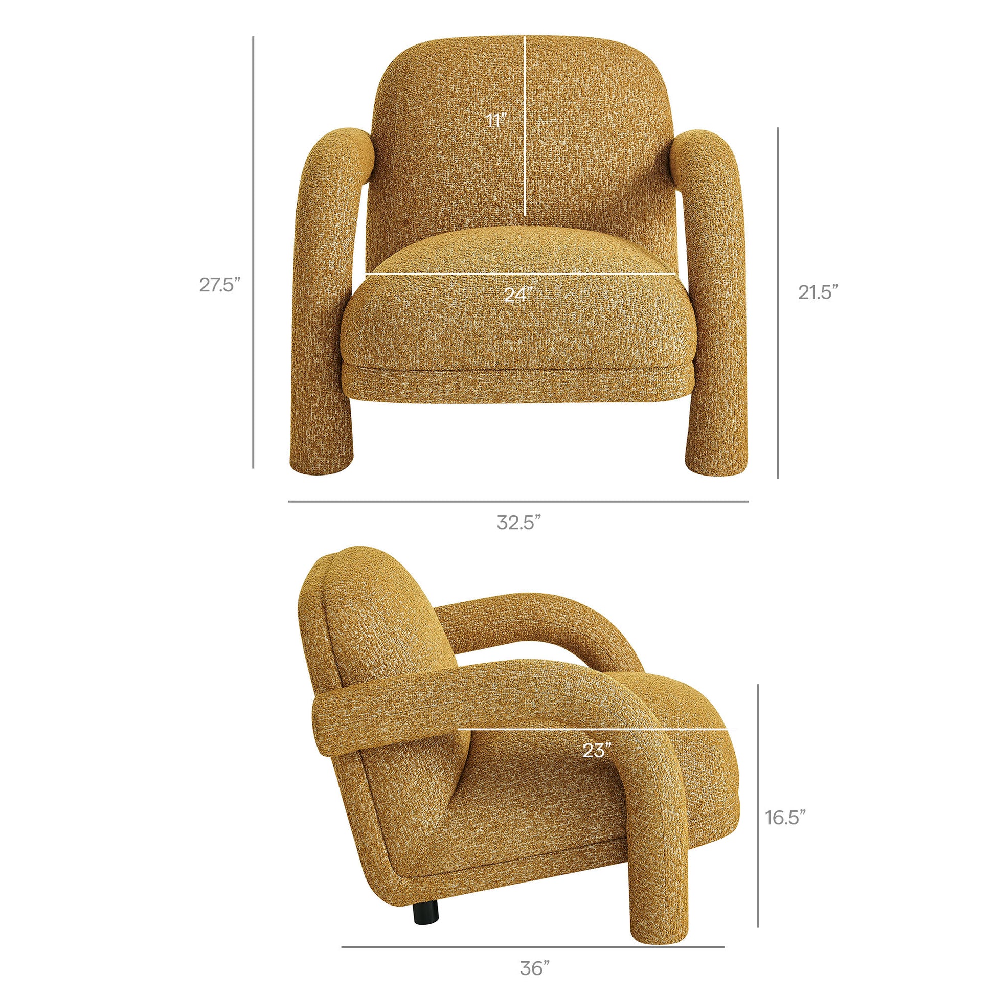 Ferris Textured Woven Fabric Lounge Chair by Modway