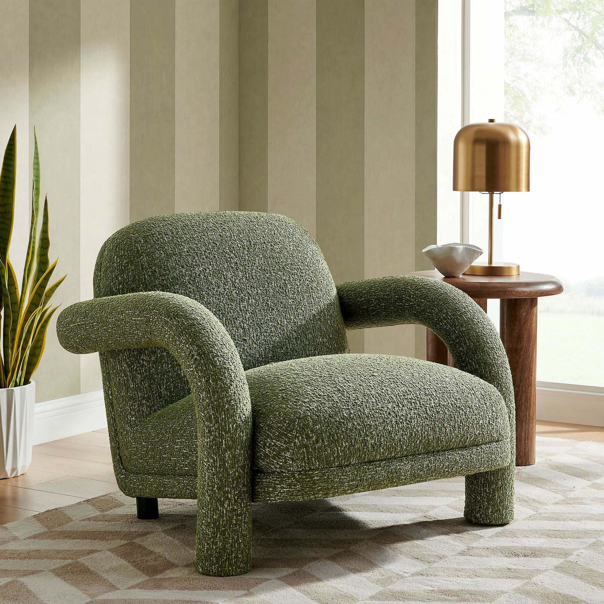 Ferris Textured Woven Fabric Lounge Chair by Modway