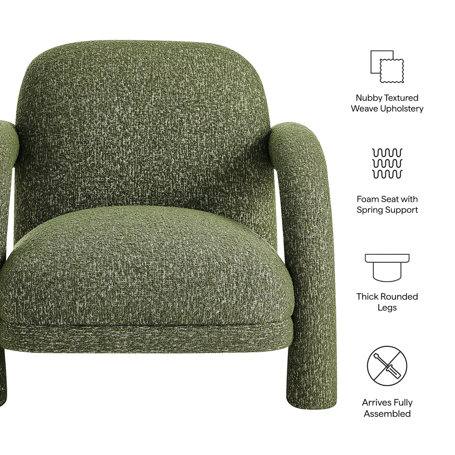 Ferris Textured Woven Fabric Lounge Chair by Modway