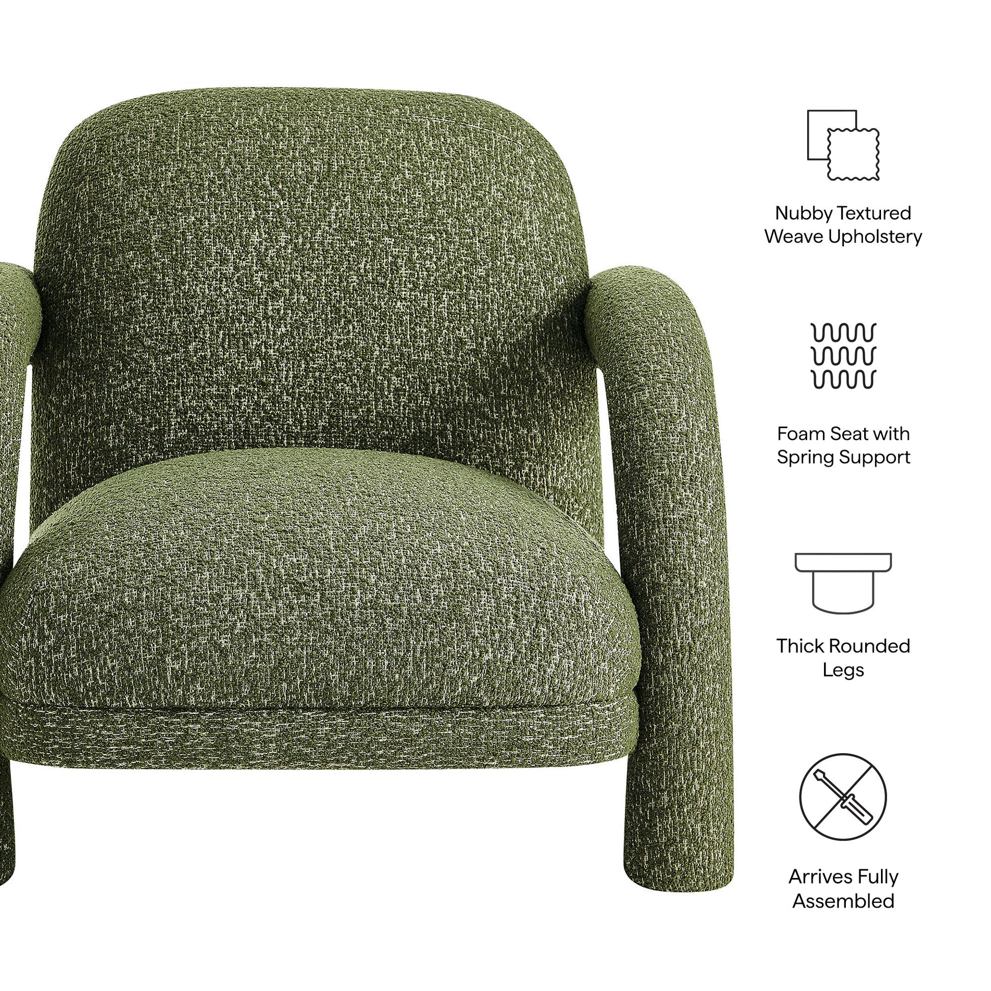 Ferris Textured Woven Fabric Lounge Chair by Modway