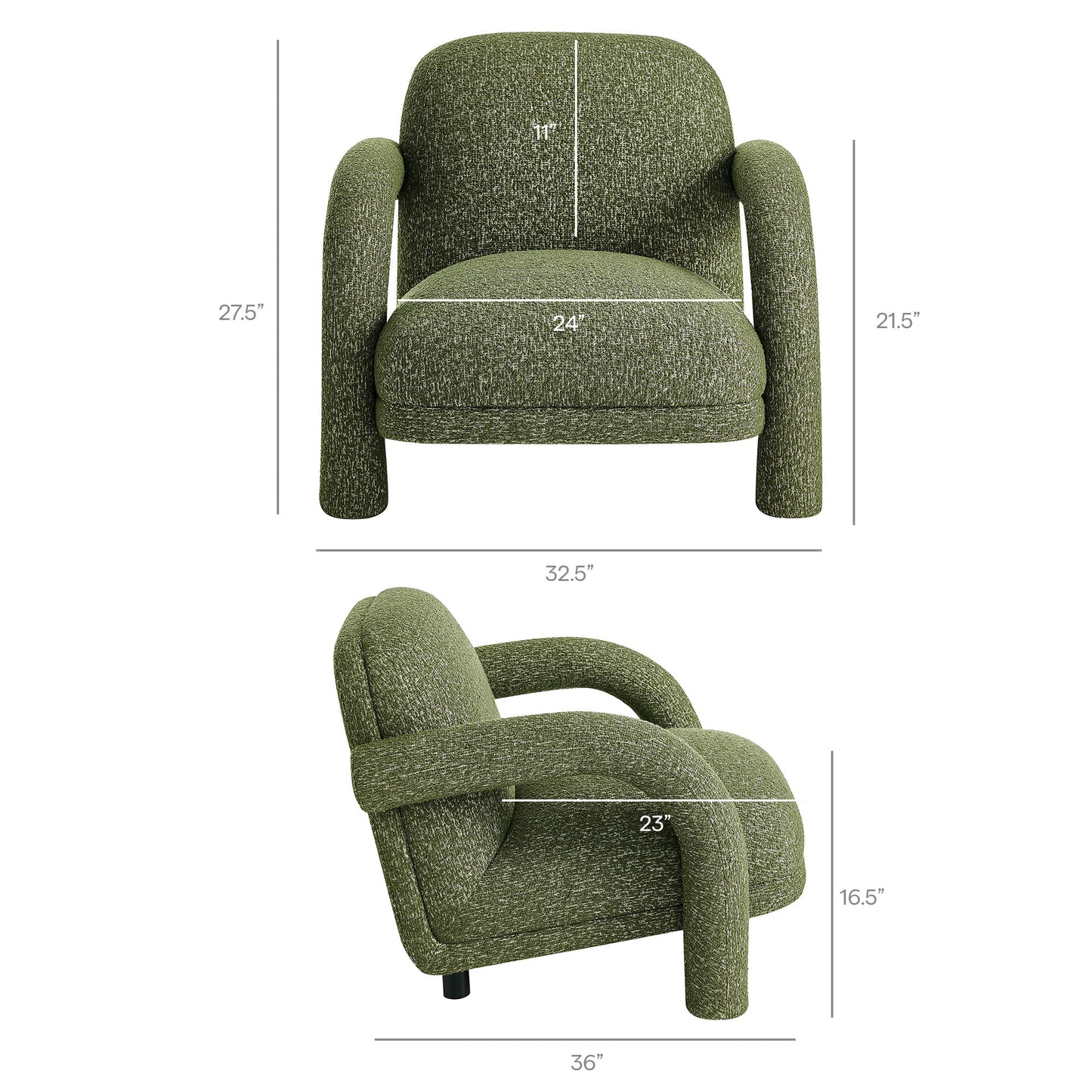 Ferris Textured Woven Fabric Lounge Chair by Modway