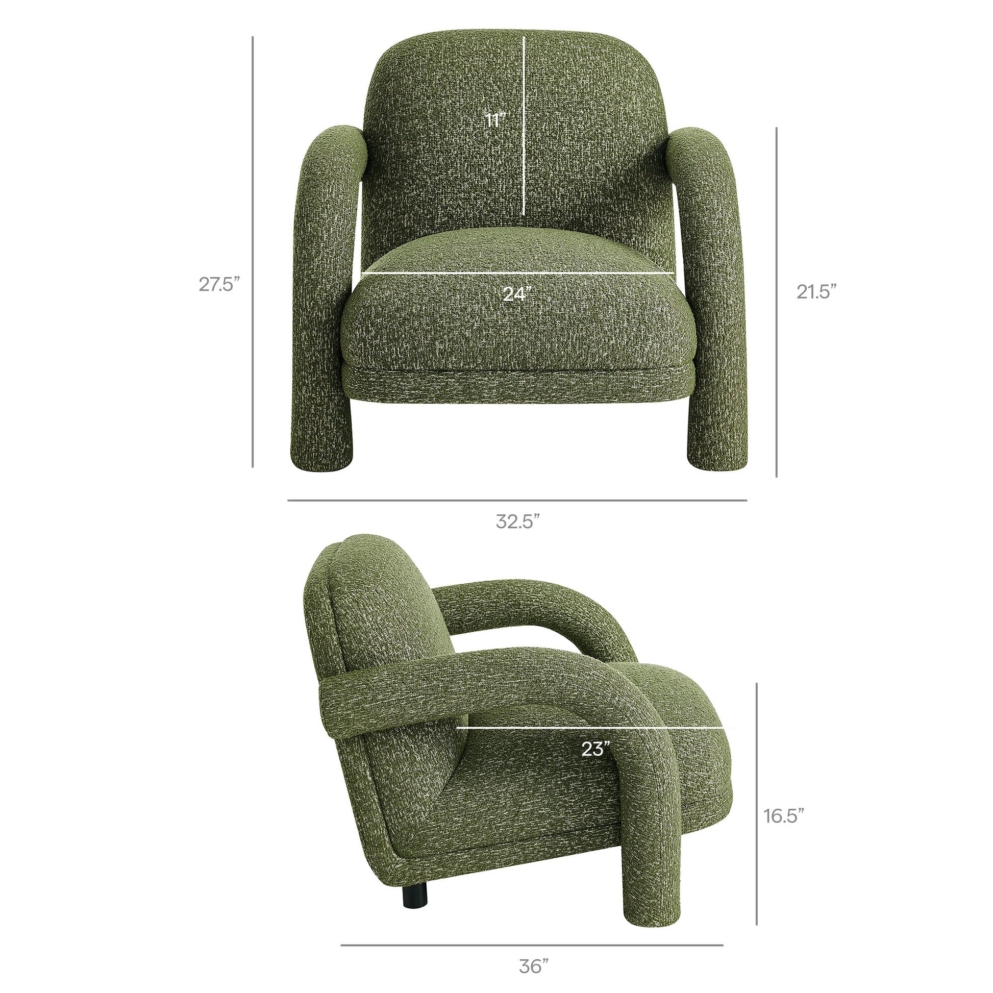 Ferris Textured Woven Fabric Lounge Chair by Modway
