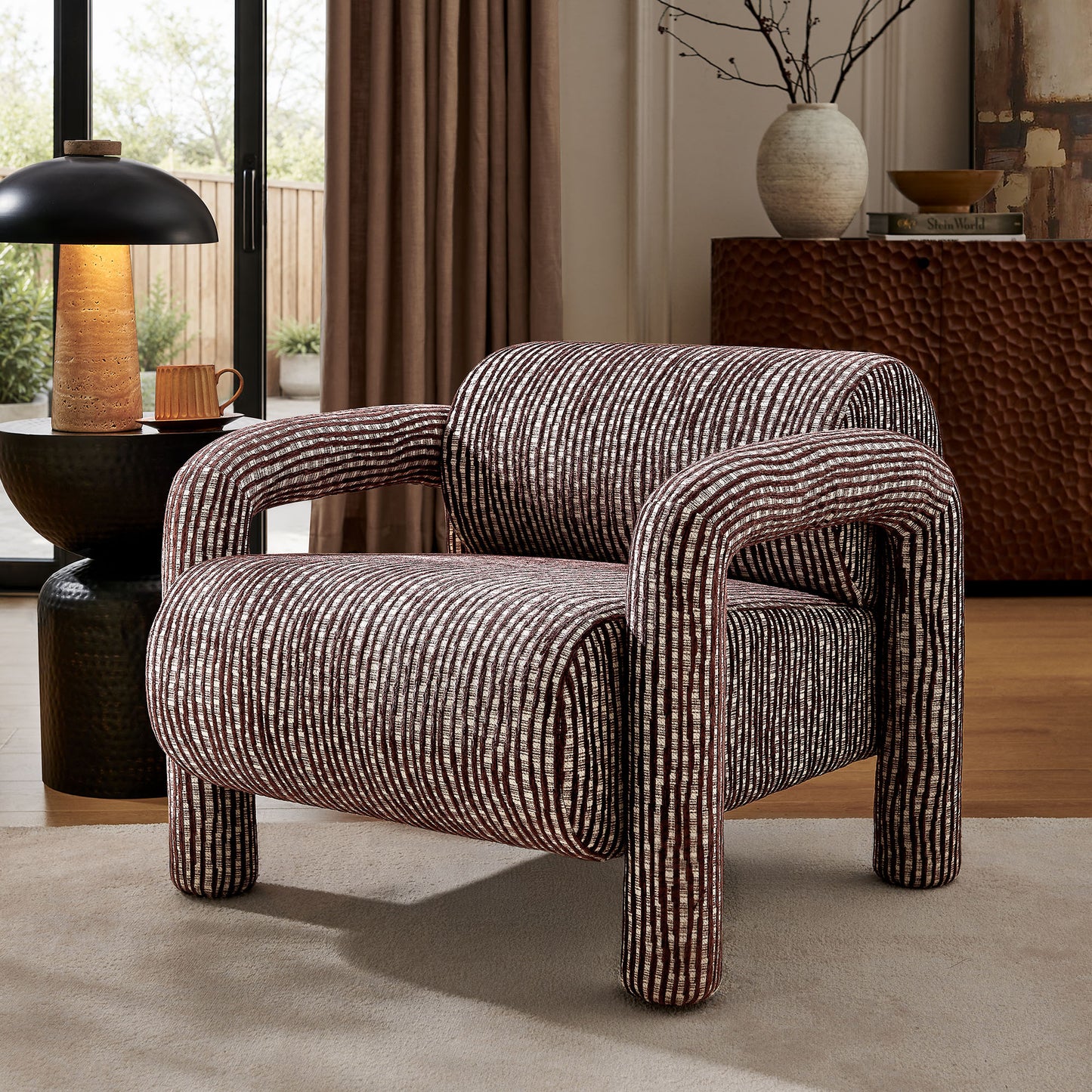 Quill Patterned Woven Fabric Accent Chair by Modway