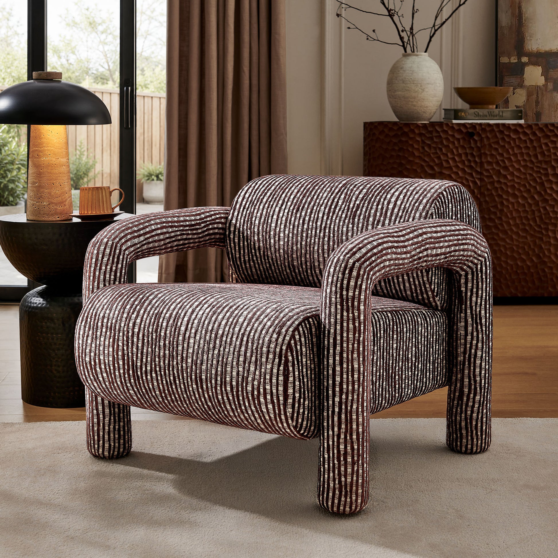 Quill Patterned Woven Fabric Accent Chair by Modway