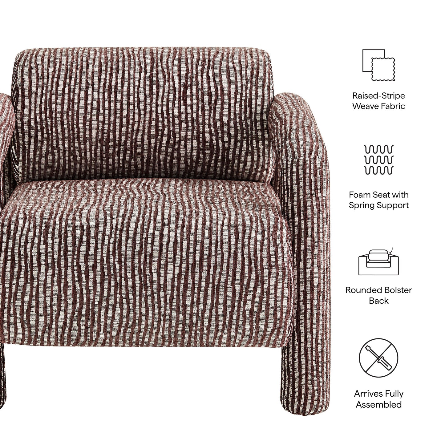 Quill Patterned Woven Fabric Accent Chair by Modway