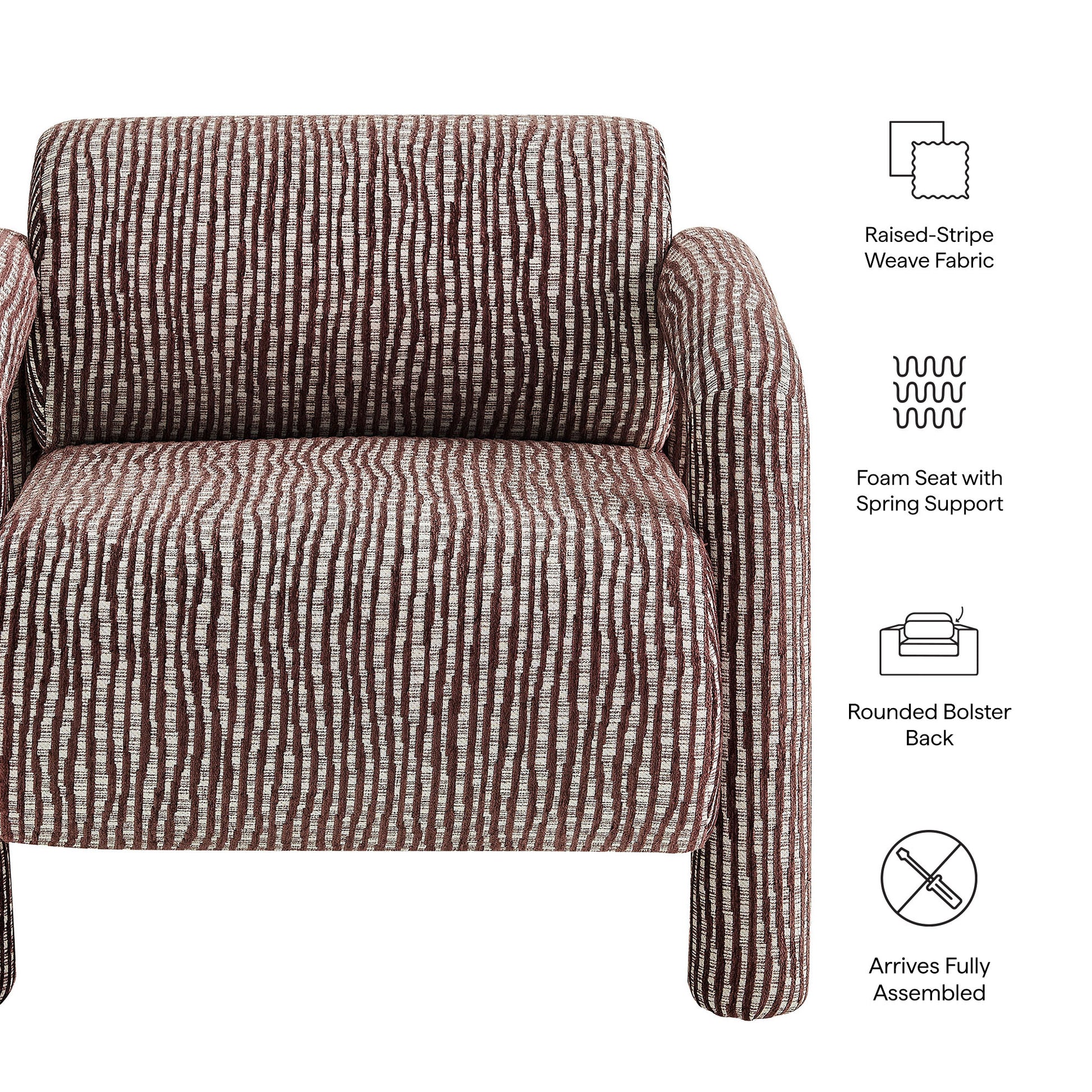 Quill Patterned Woven Fabric Accent Chair by Modway