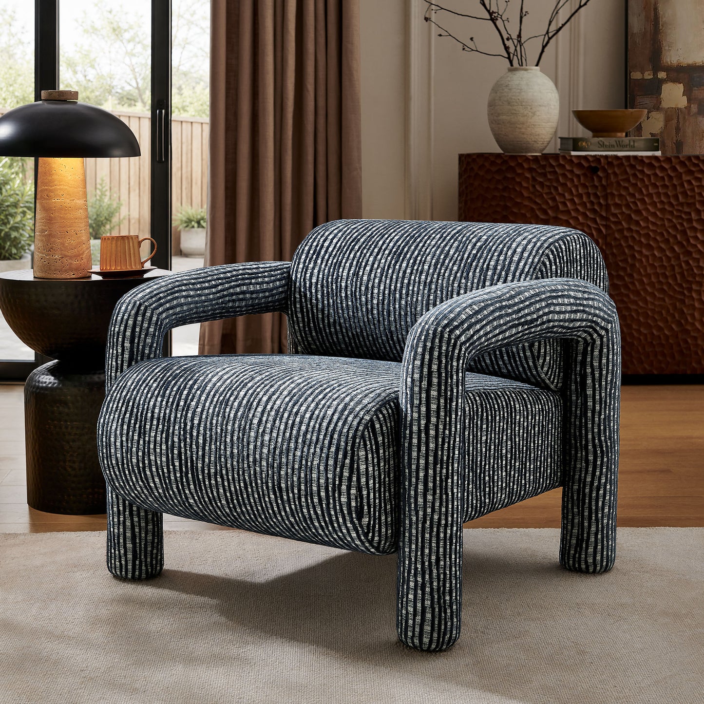 Quill Patterned Woven Fabric Accent Chair by Modway