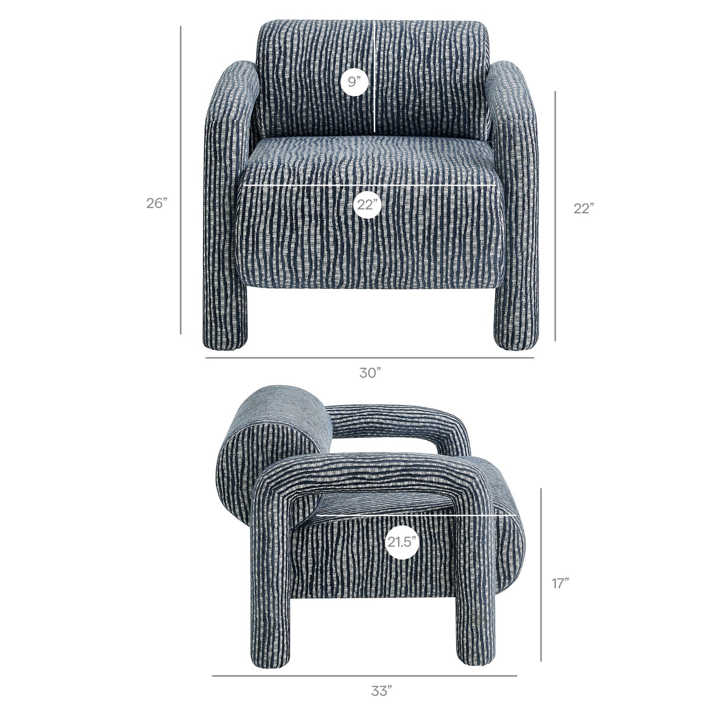 Quill Patterned Woven Fabric Accent Chair by Modway