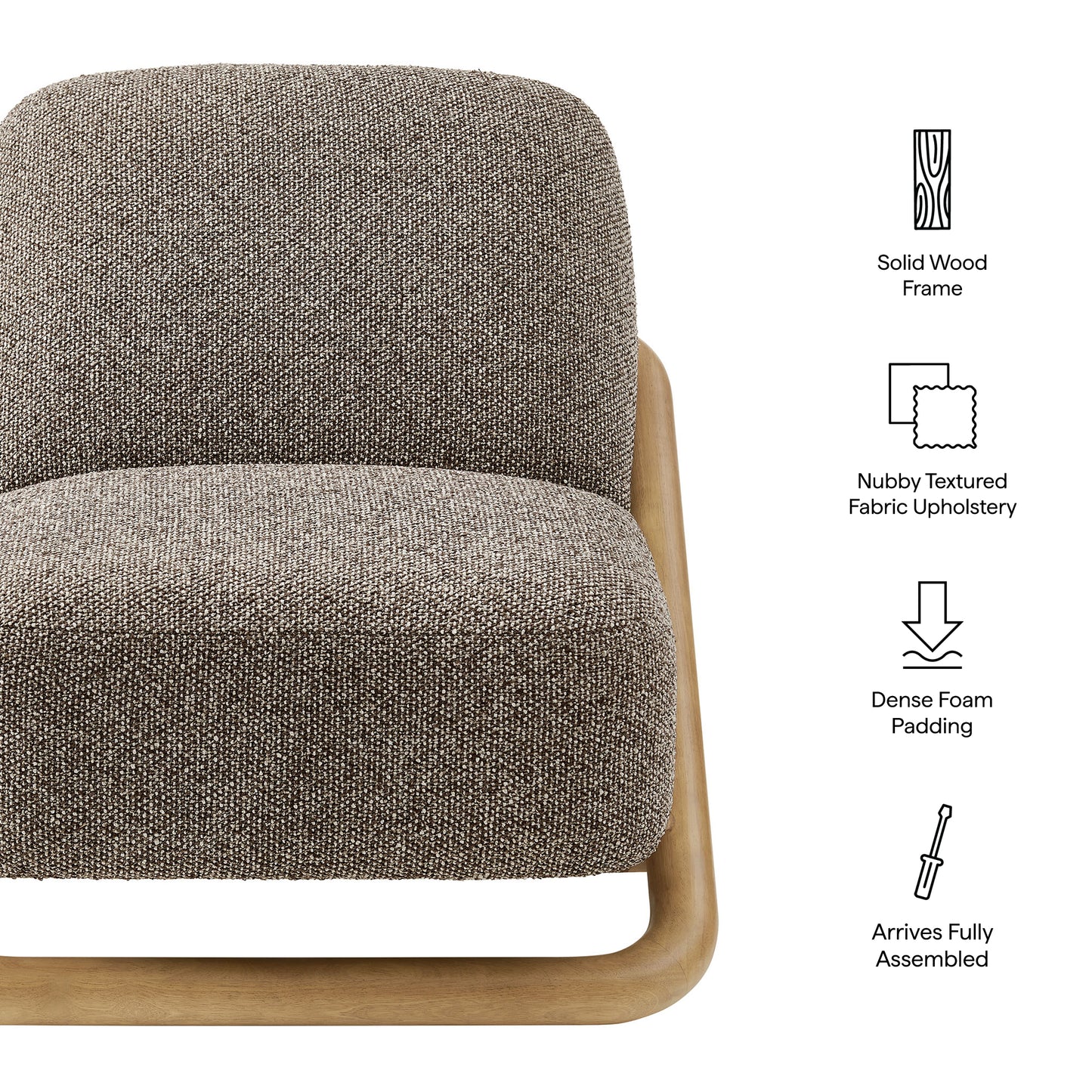 Vander Textured Fabric Accent Chair by Modway