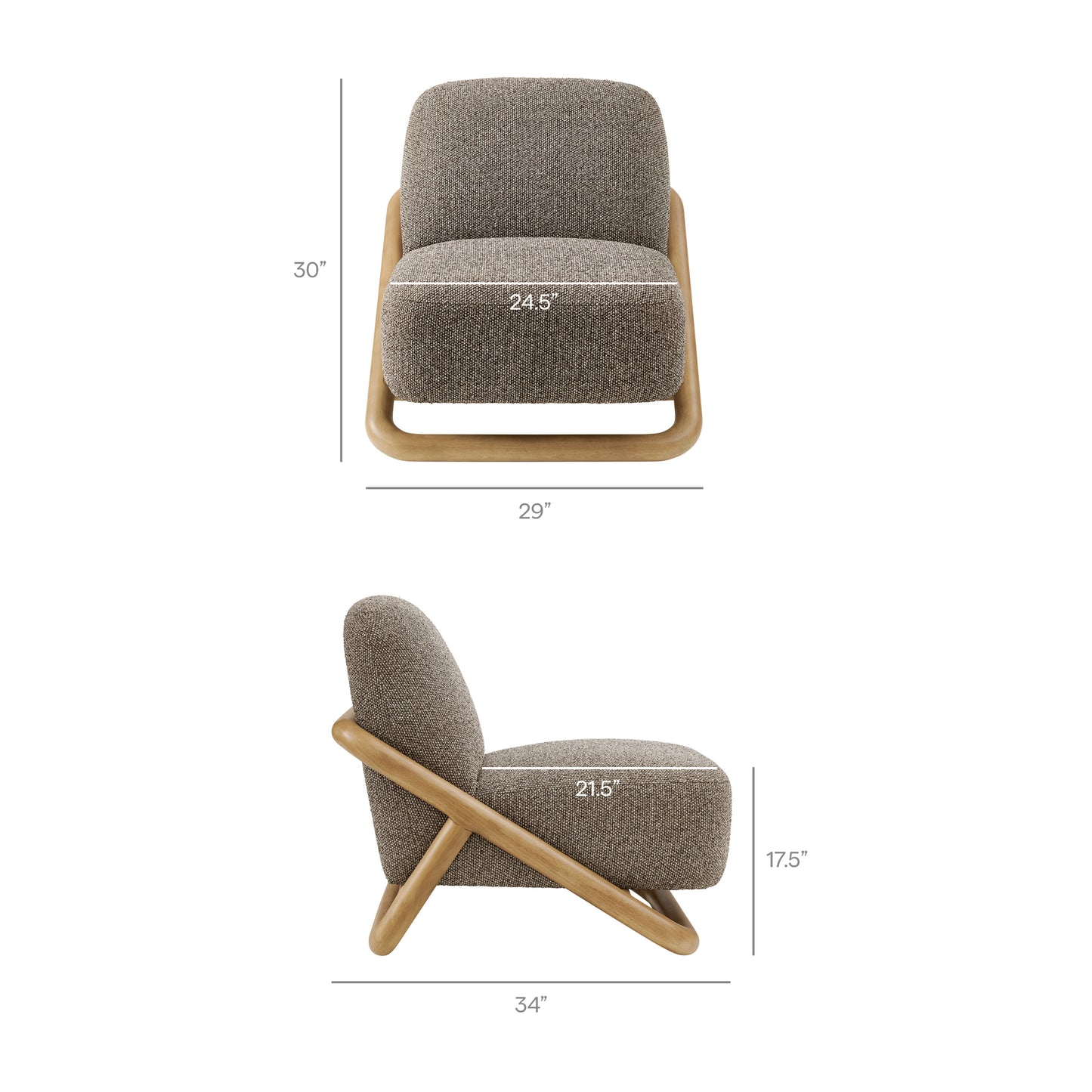 Vander Textured Fabric Accent Chair by Modway