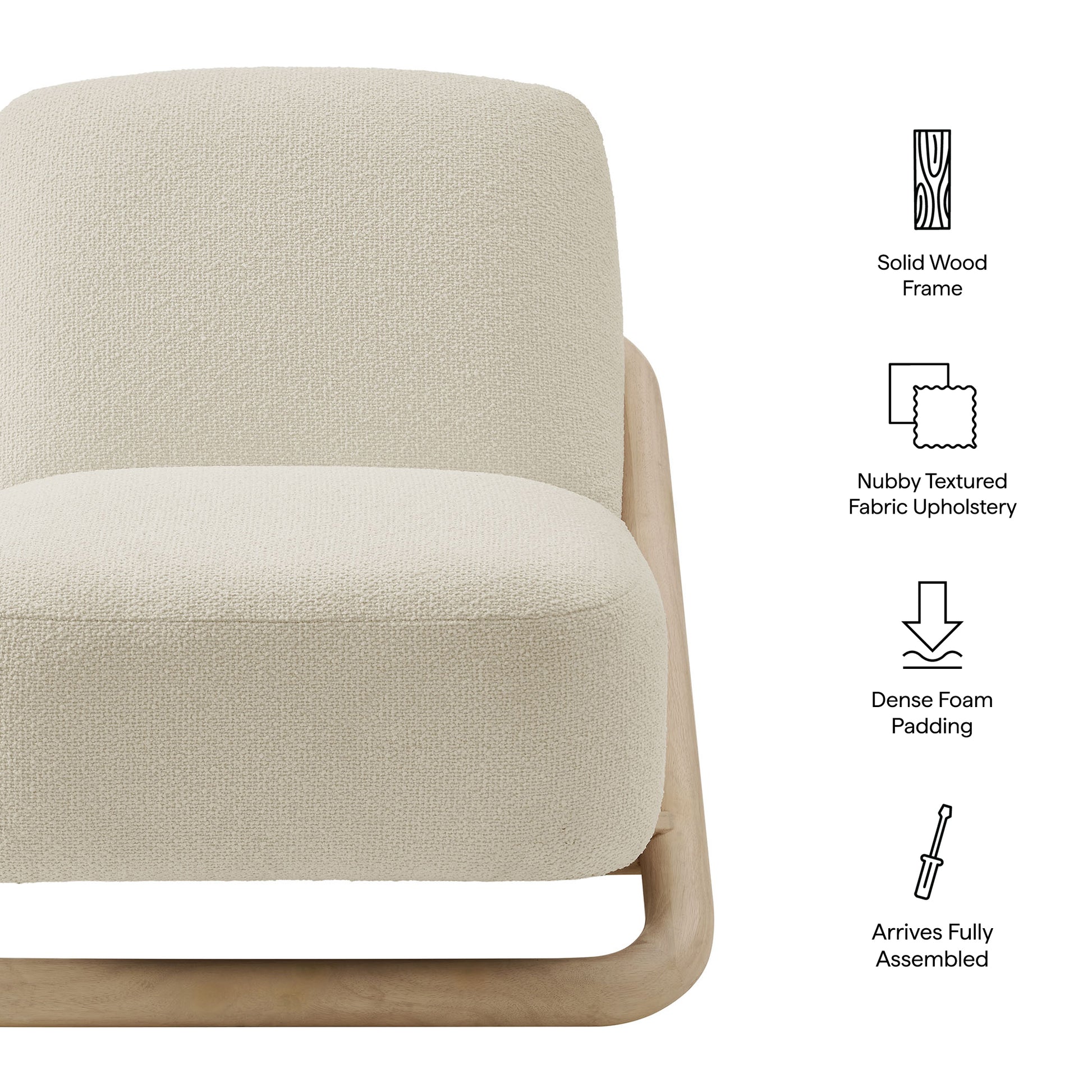 Vander Textured Fabric Accent Chair by Modway
