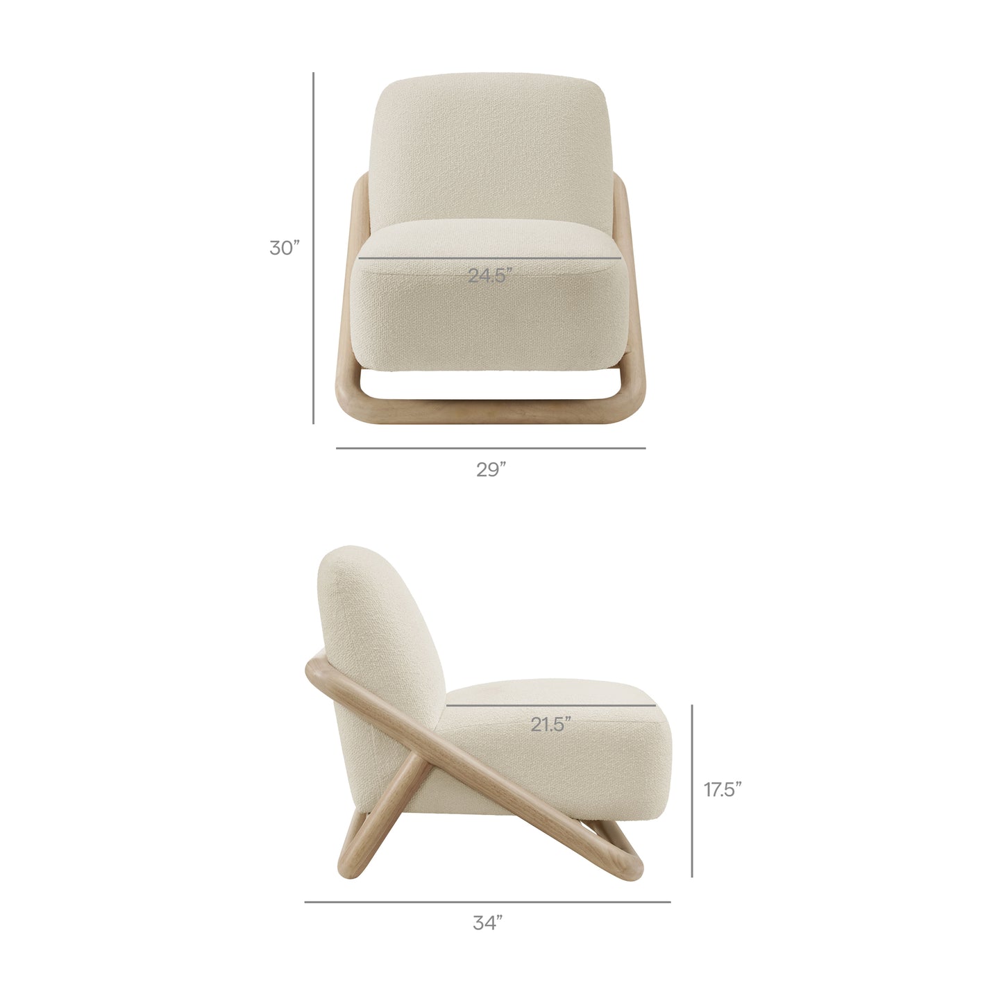 Vander Textured Fabric Accent Chair by Modway