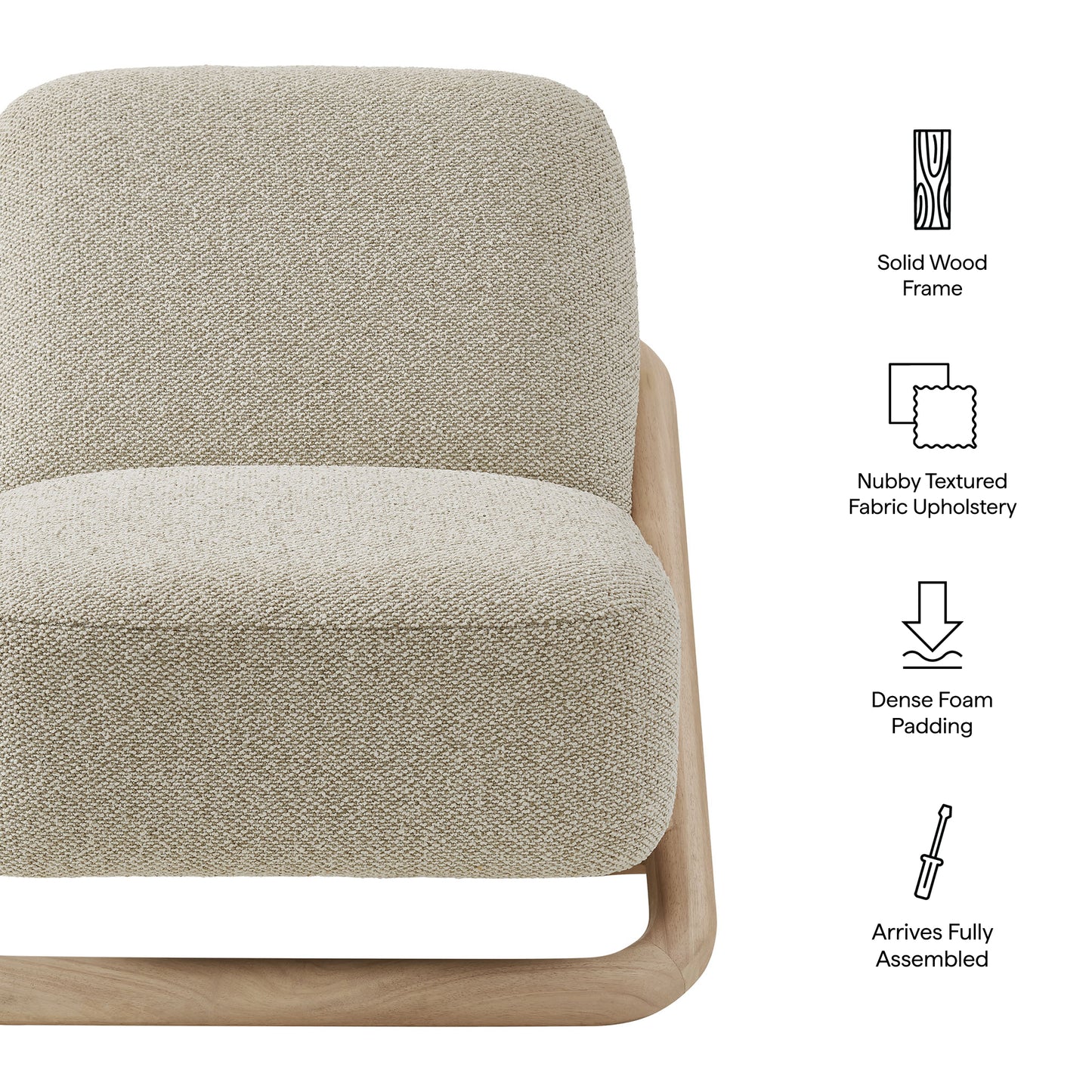 Vander Textured Fabric Accent Chair by Modway