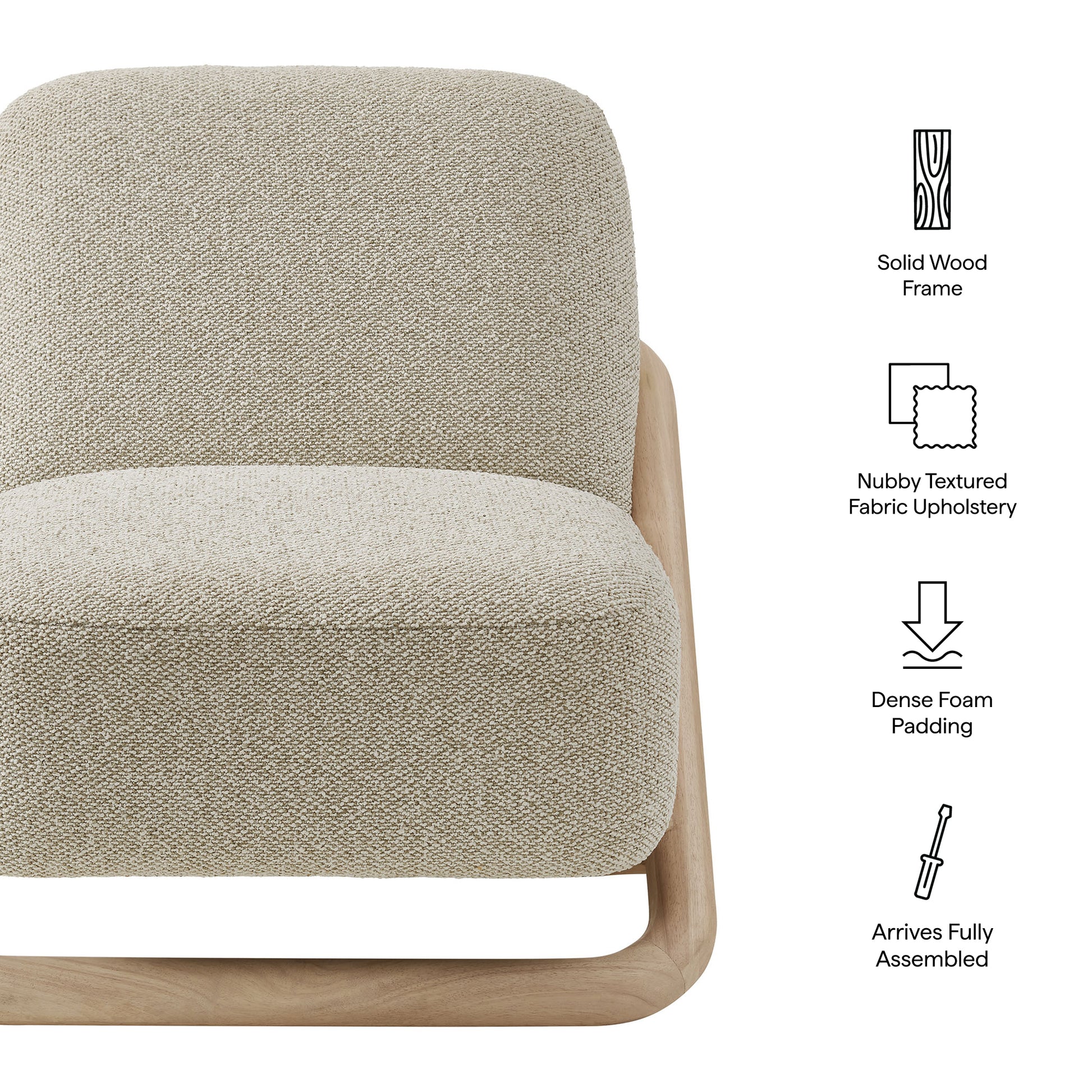 Vander Textured Fabric Accent Chair by Modway
