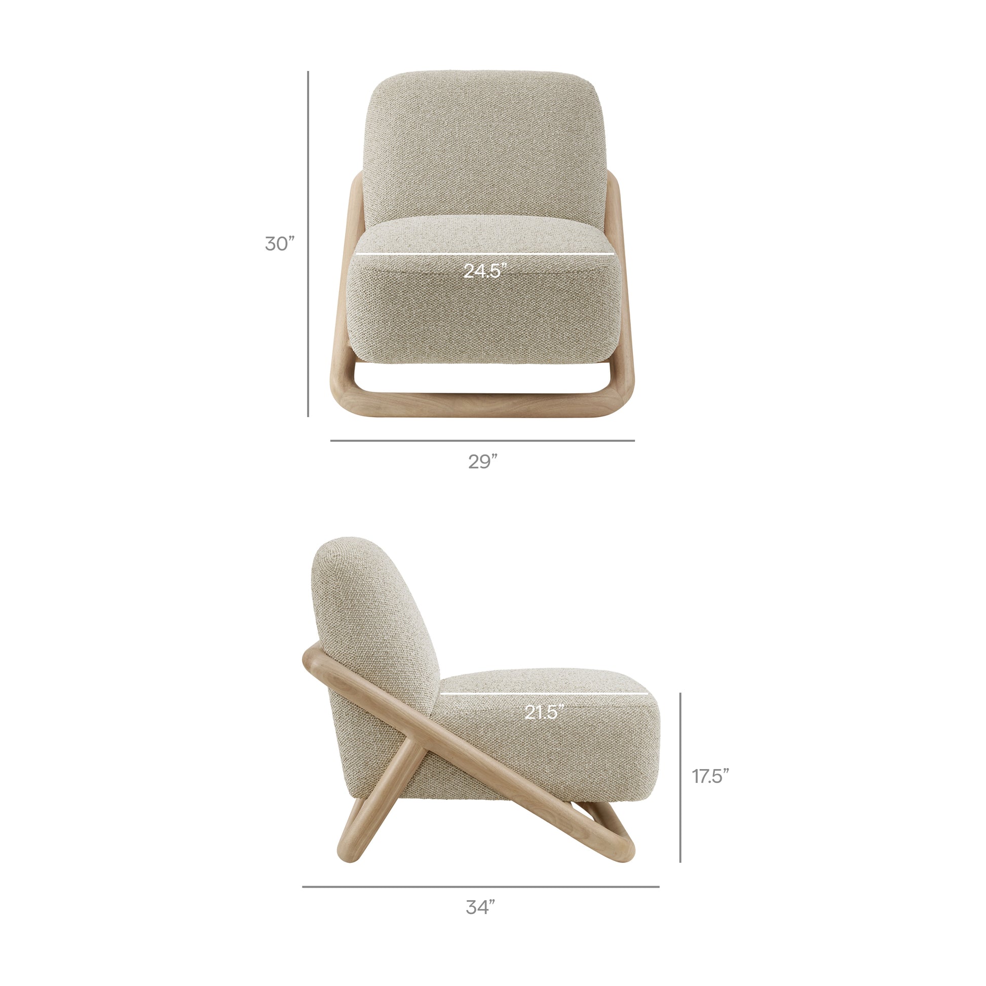 Vander Textured Fabric Accent Chair by Modway