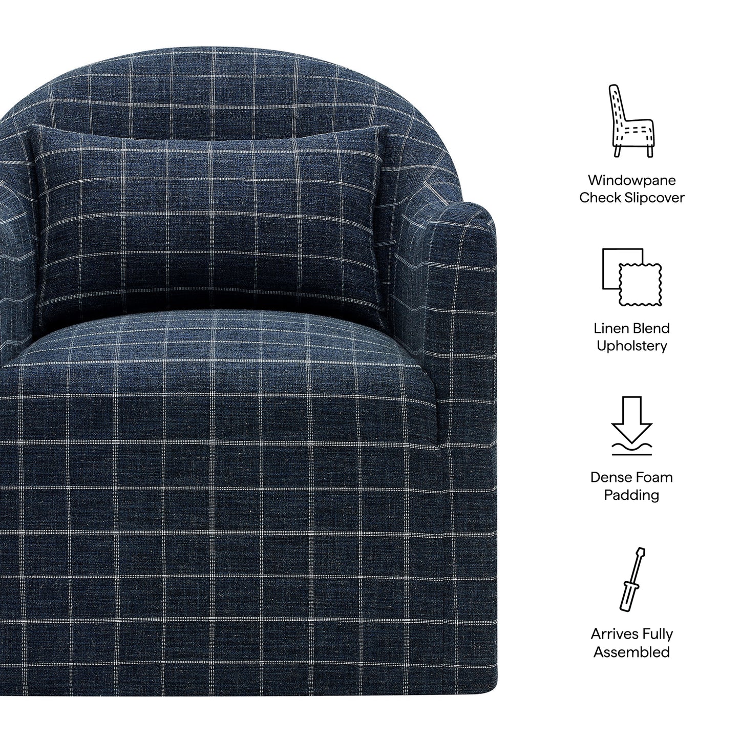 Bardot Slipcovered Linen Blend Accent Chair by Modway