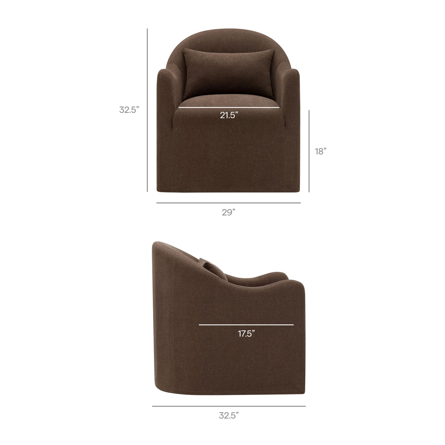 Bardot Slipcovered Linen Blend Accent Chair by Modway