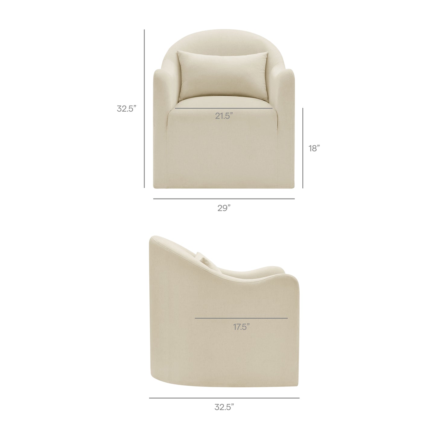 Bardot Slipcovered Linen Blend Accent Chair by Modway