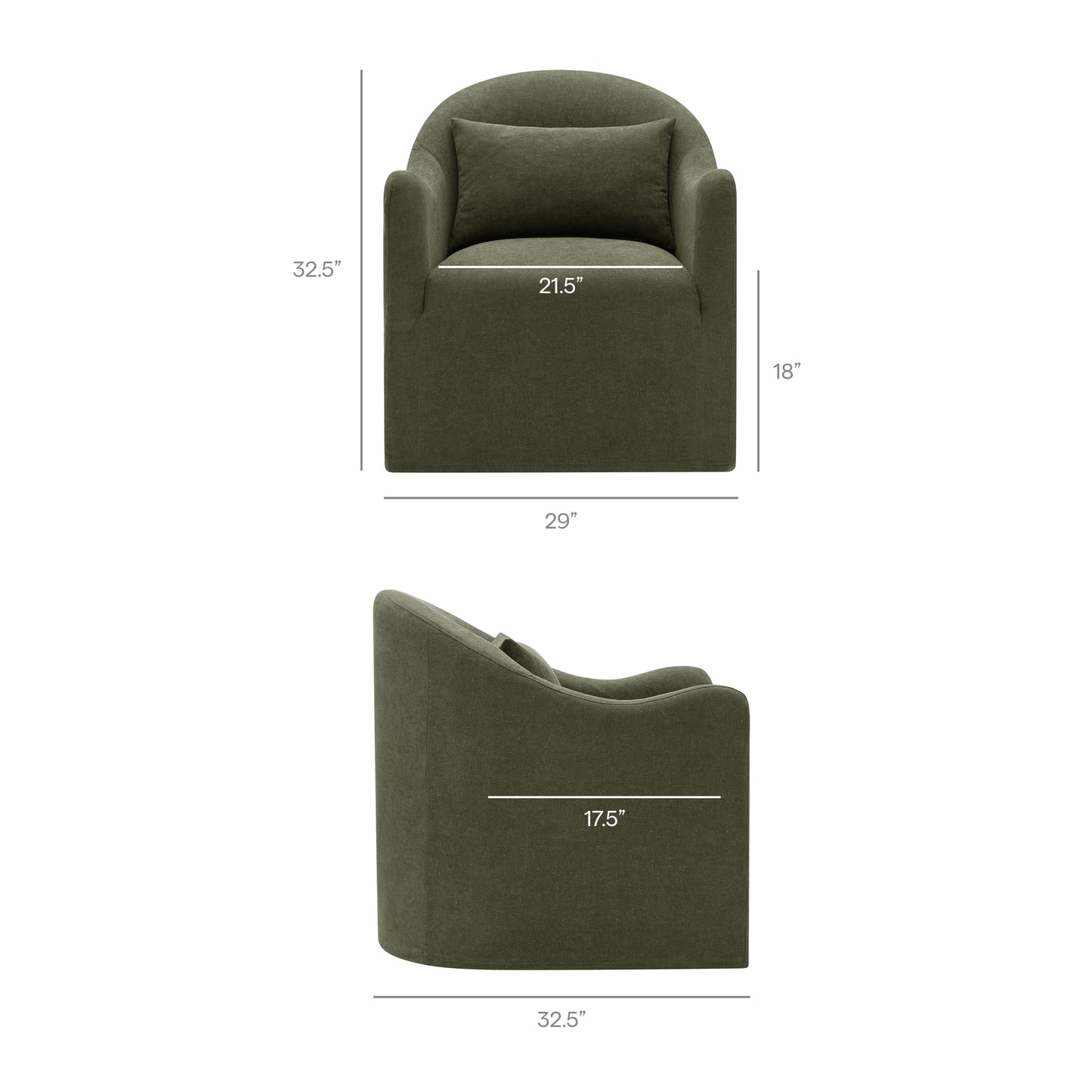 Bardot Slipcovered Linen Blend Accent Chair by Modway
