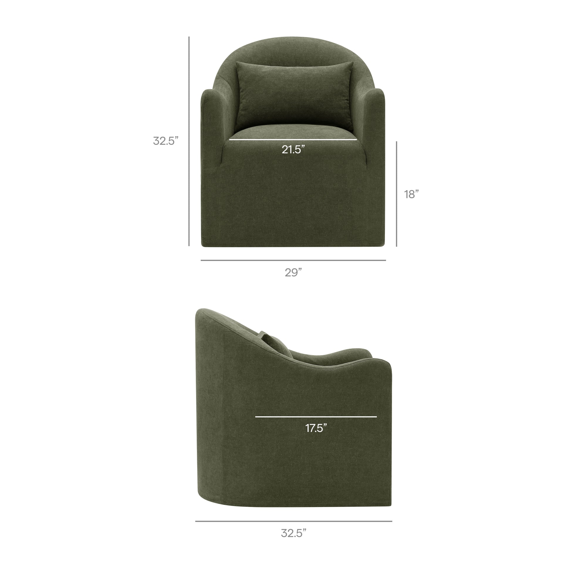 Bardot Slipcovered Linen Blend Accent Chair by Modway