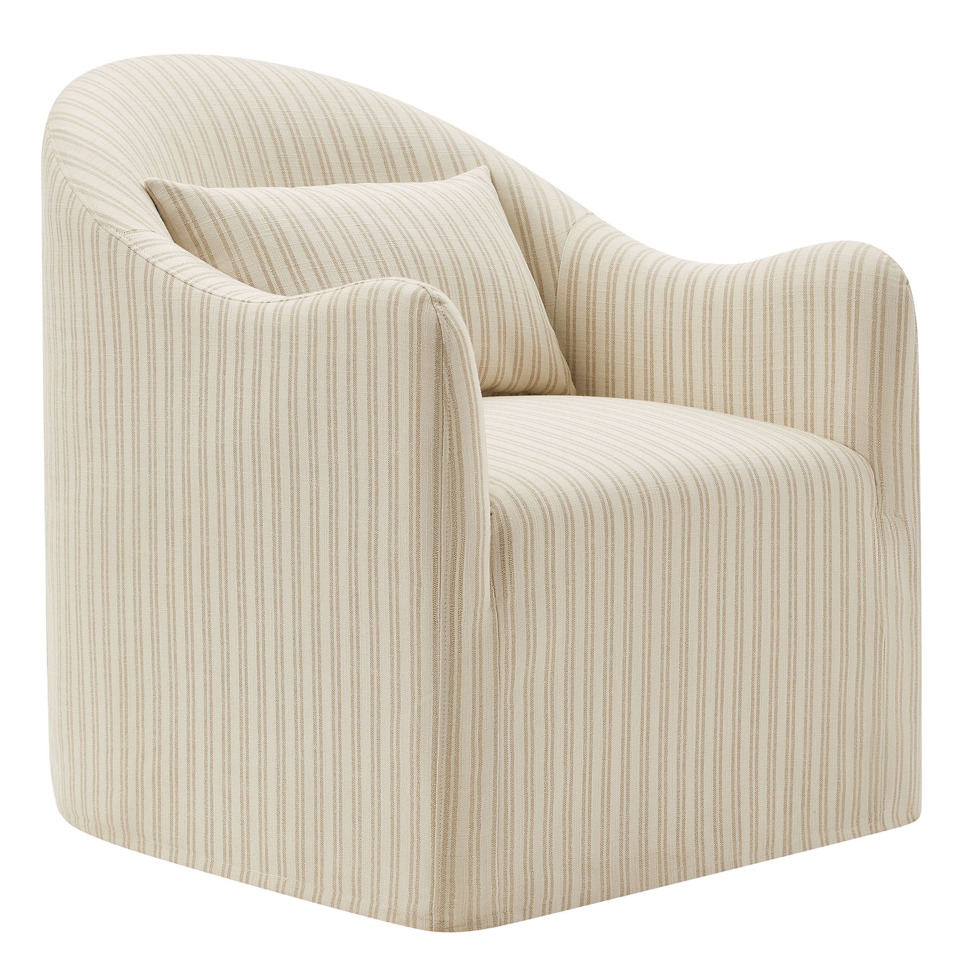 Bardot Slipcovered Striped Accent Chair by Modway