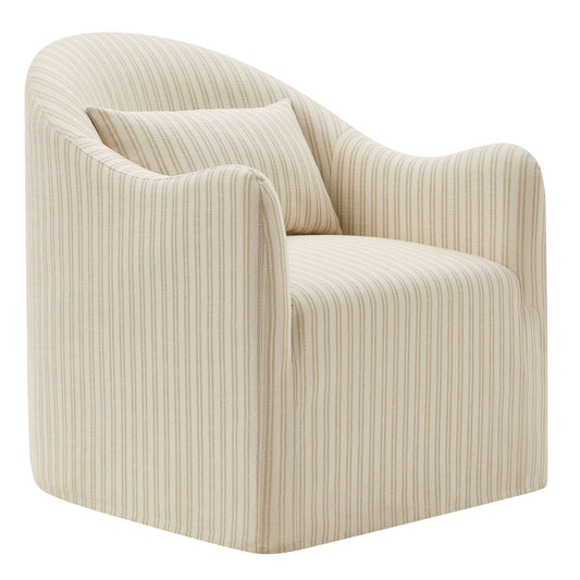 Bardot Slipcovered Striped Accent Chair by Modway