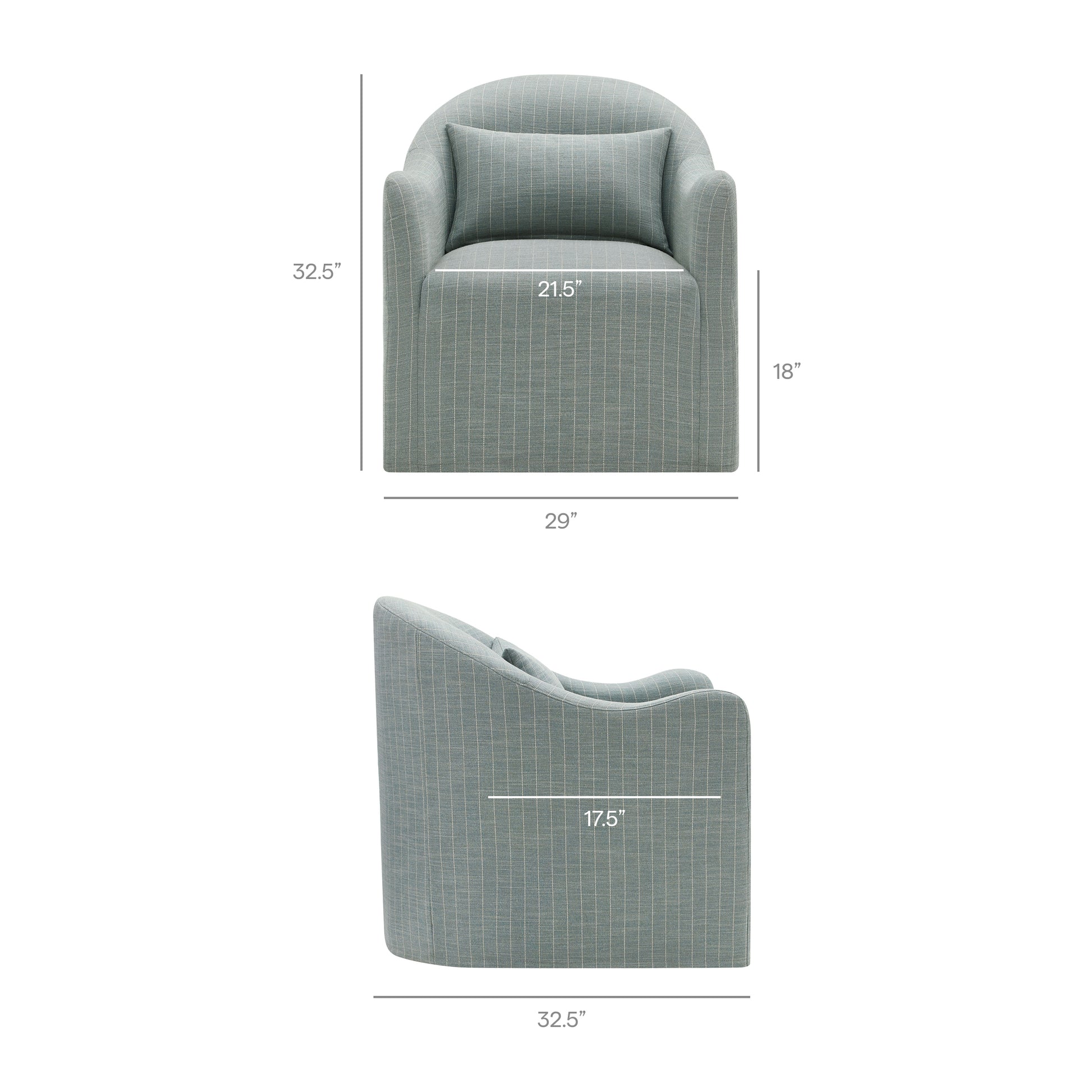 Bardot Slipcovered Striped Accent Chair by Modway