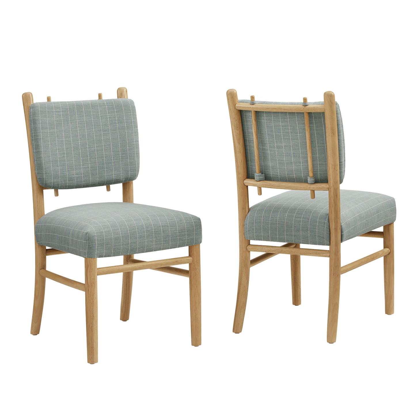 Mauden Striped Dining Side Chairs Set of 2 by Modway