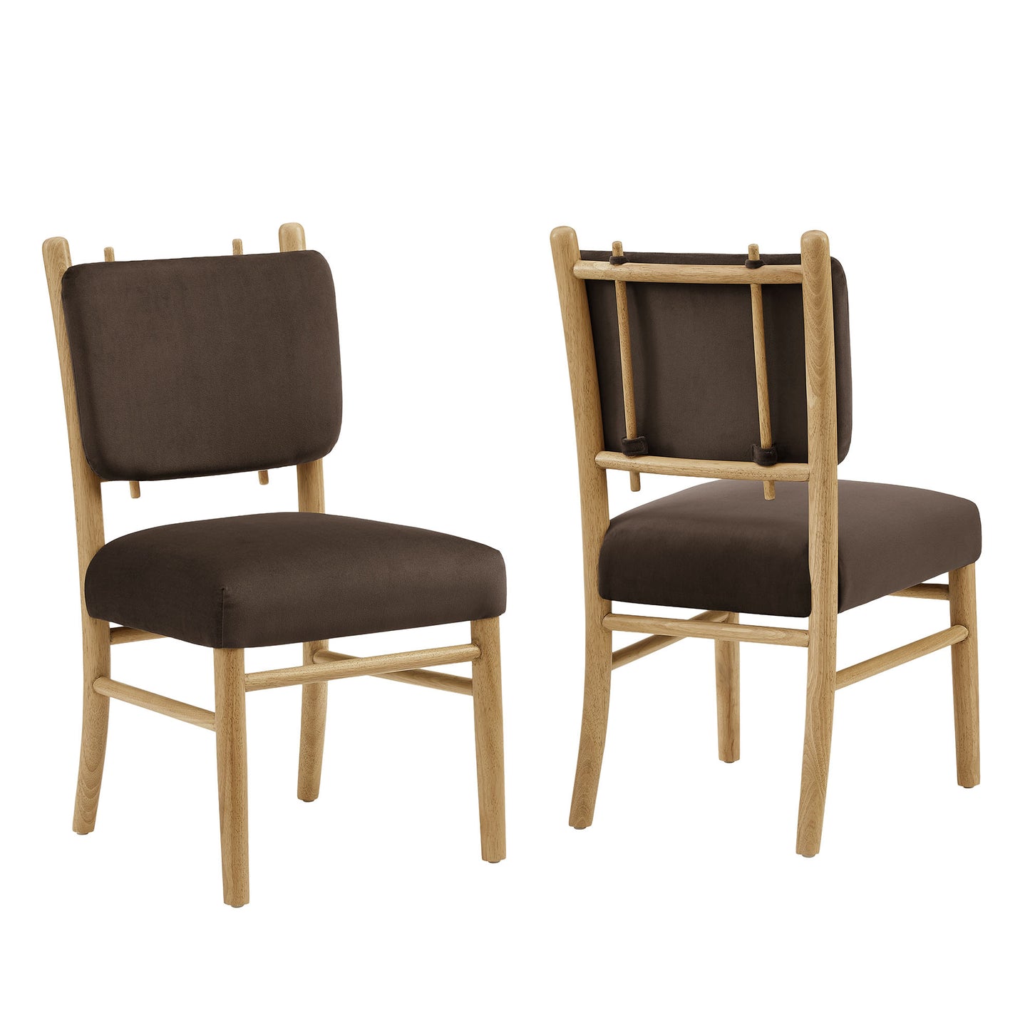 Mauden Performance Velvet Dining Side Chairs Set of 2 by Modway