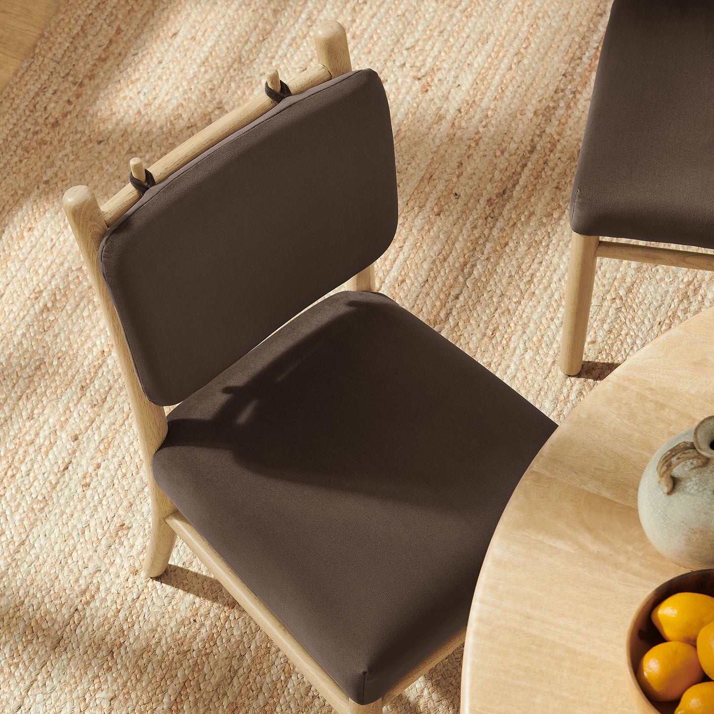 Mauden Performance Velvet Dining Side Chairs Set of 2 by Modway