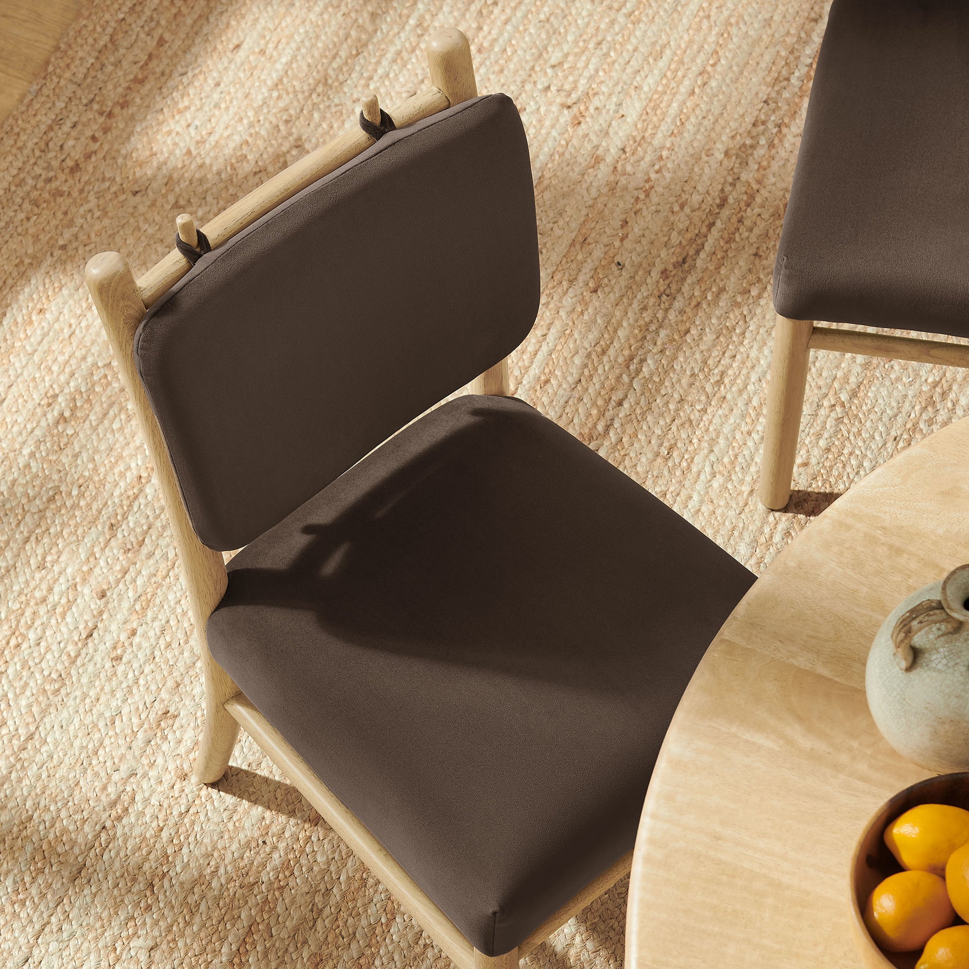 Mauden Performance Velvet Dining Side Chairs Set of 2 by Modway