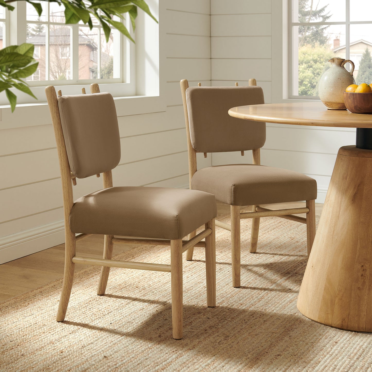 Mauden Performance Velvet Dining Side Chairs Set of 2 by Modway