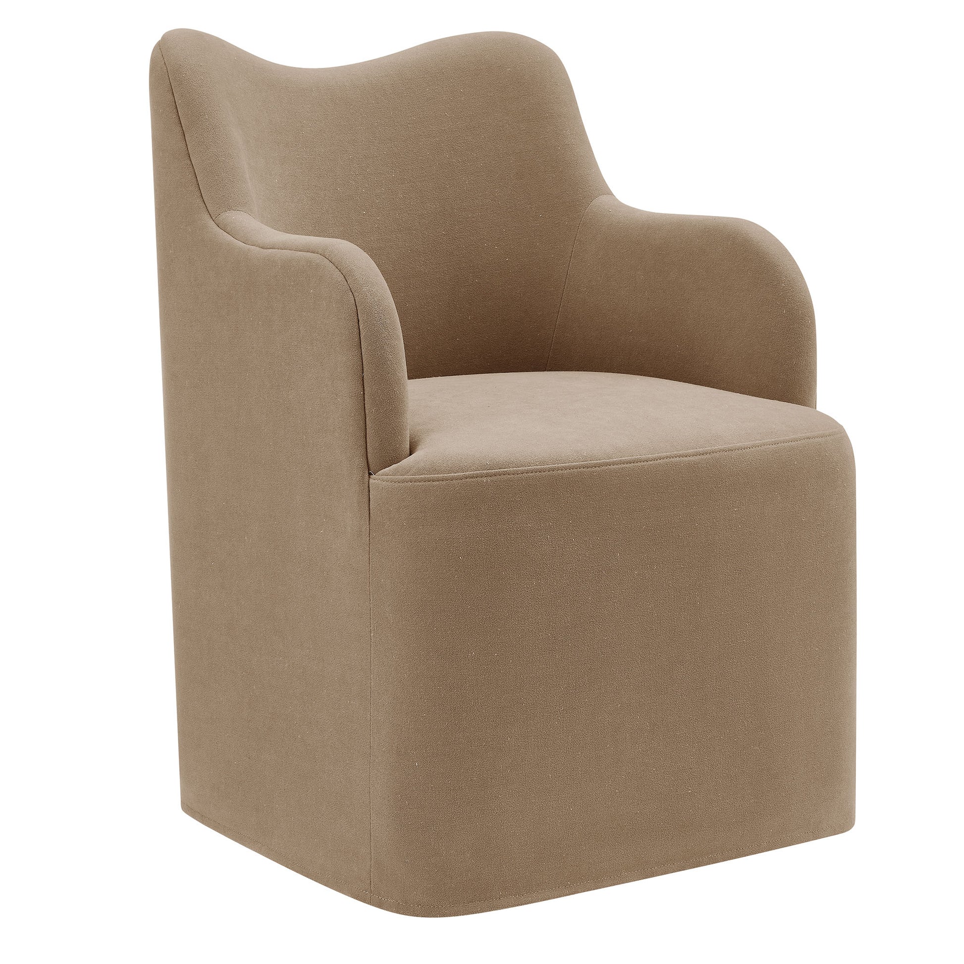 Cordelle Linen Blend Swivel Dining Chair by Modway