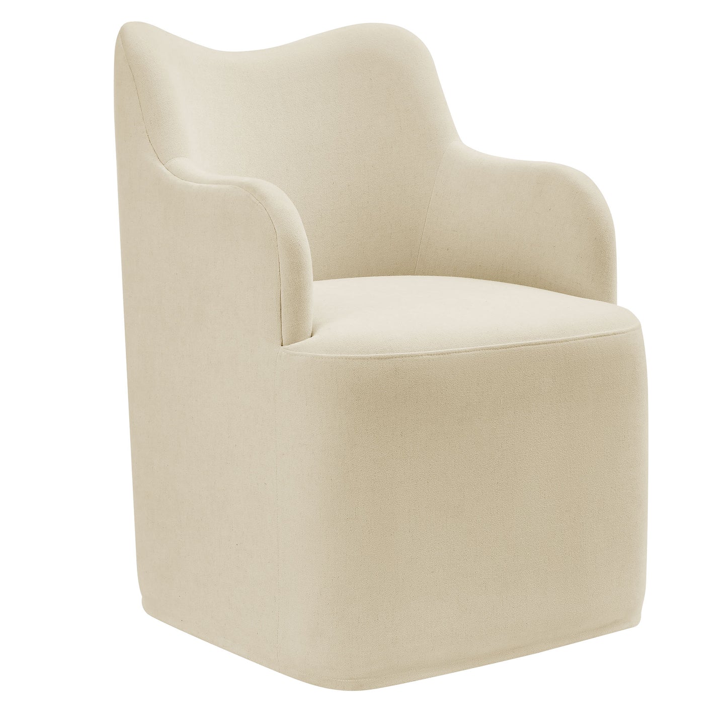 Cordelle Linen Blend Swivel Dining Chair by Modway