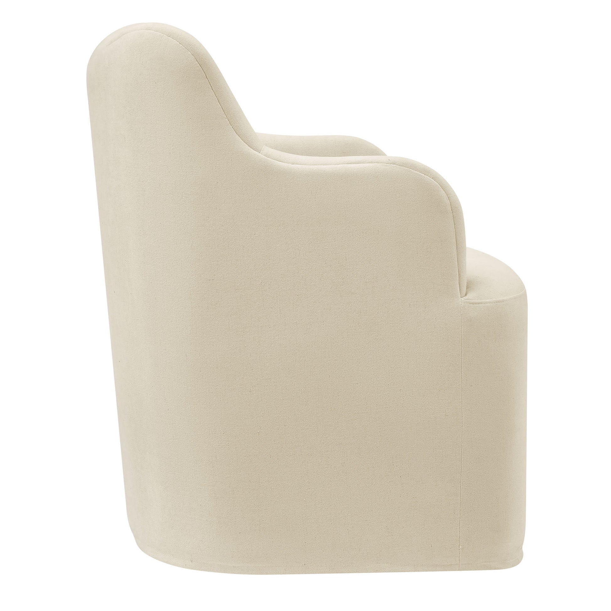 Cordelle Linen Blend Swivel Dining Chair by Modway