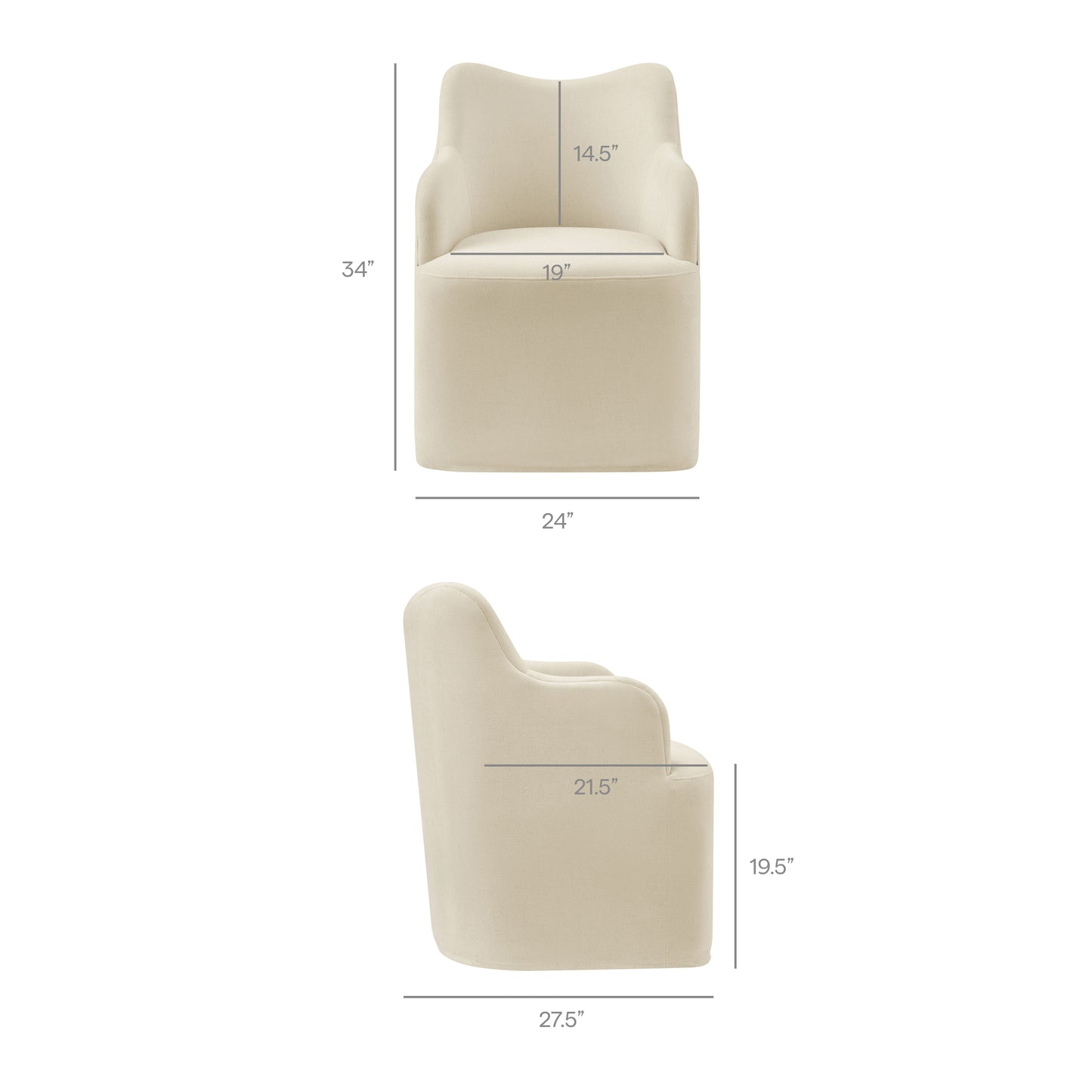 Cordelle Linen Blend Swivel Dining Chair by Modway