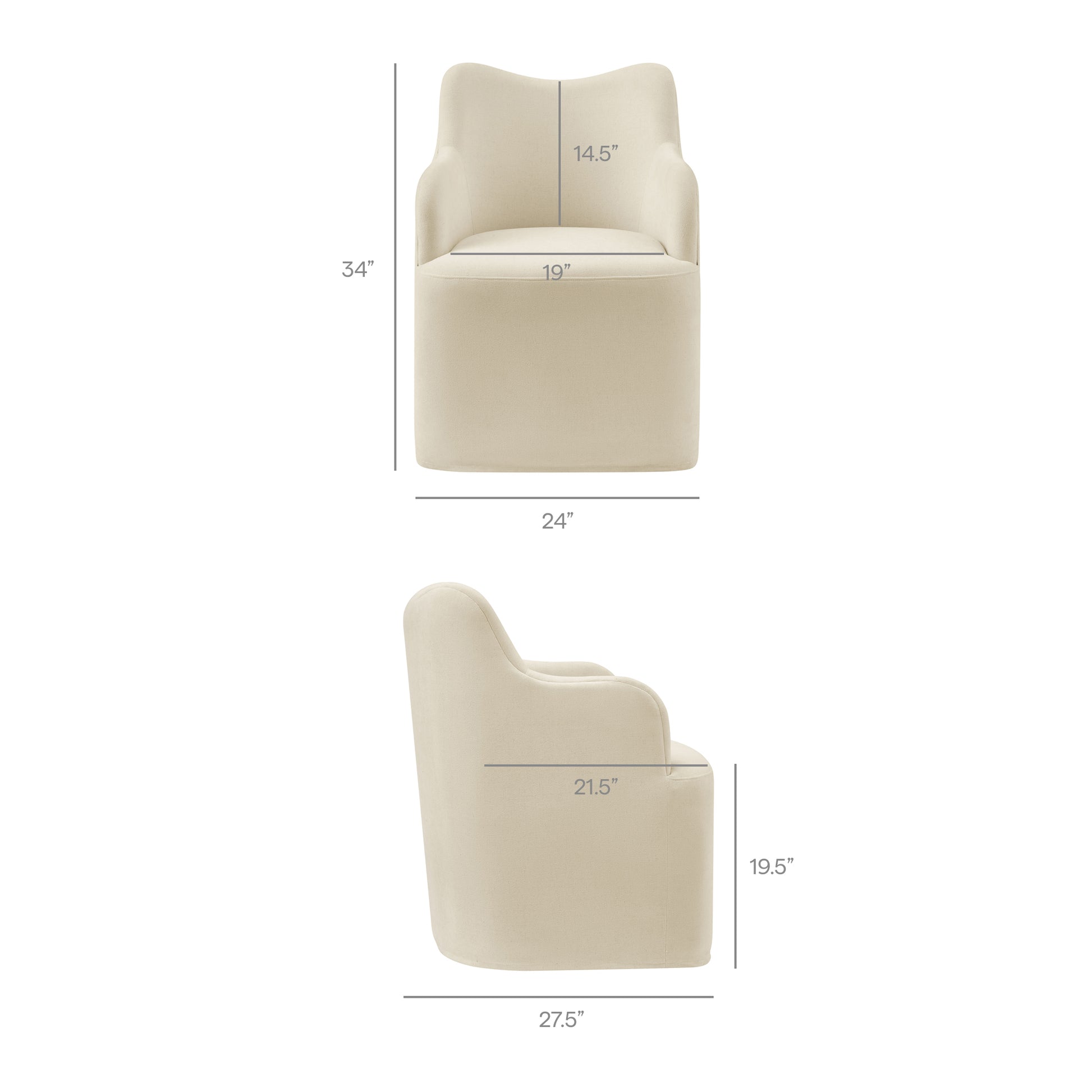 Cordelle Linen Blend Swivel Dining Chair by Modway