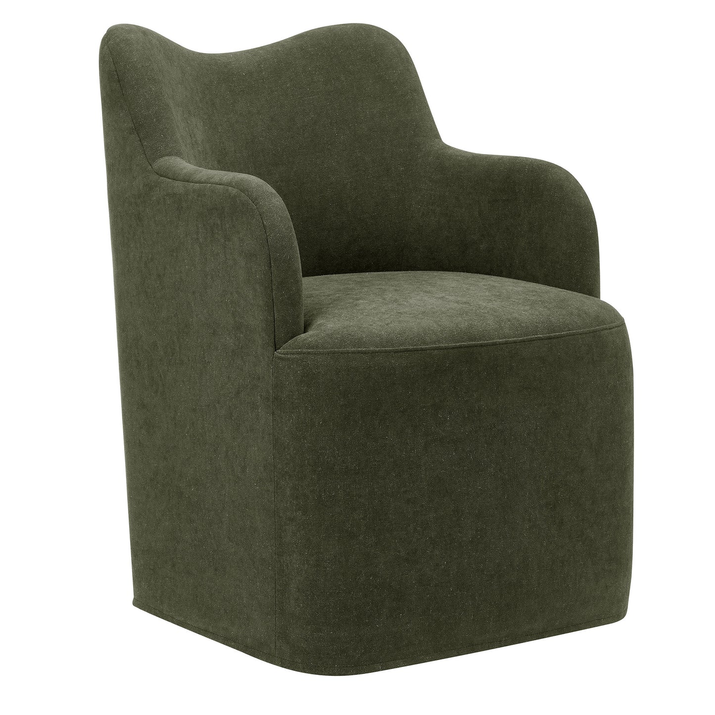 Cordelle Linen Blend Swivel Dining Chair by Modway