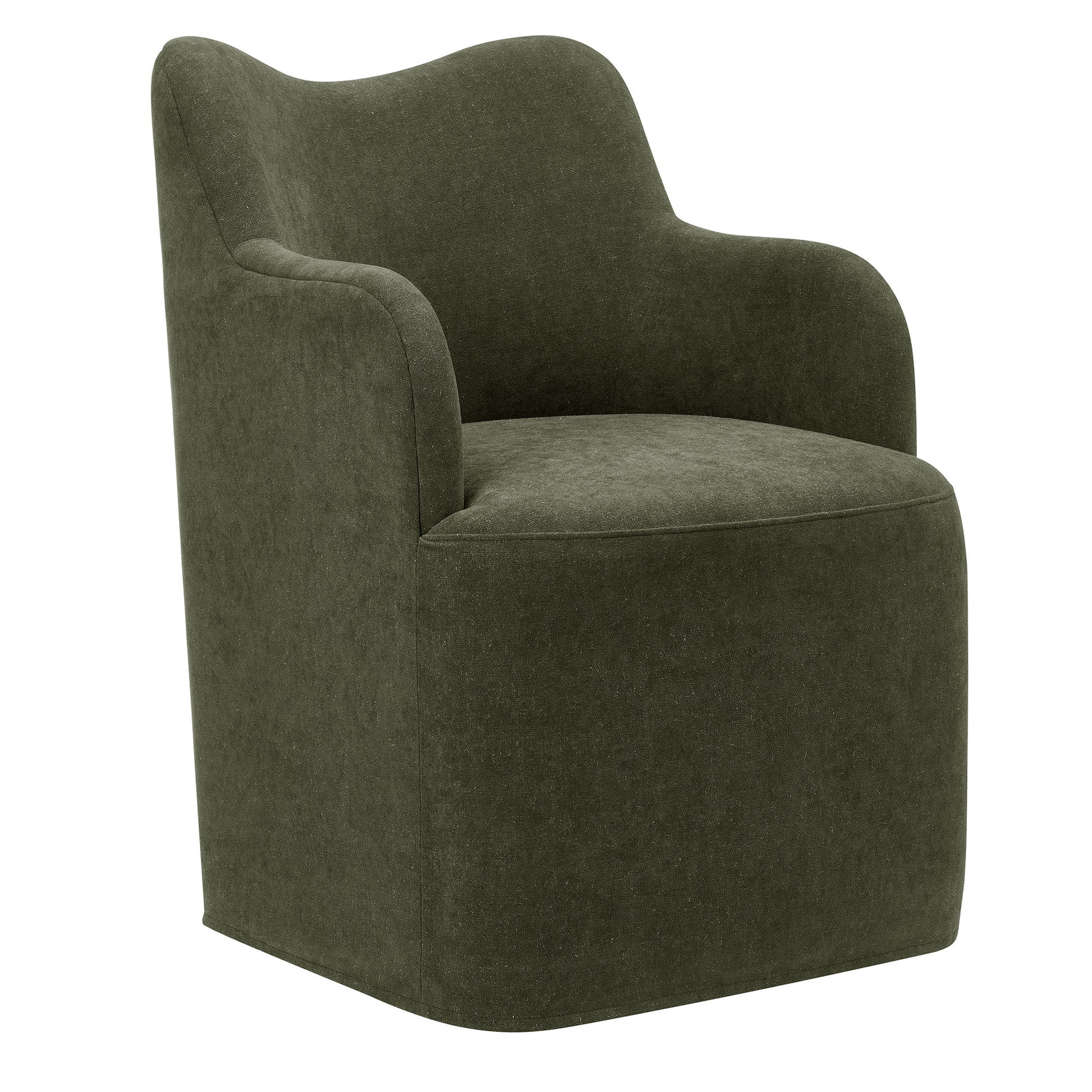 Cordelle Linen Blend Swivel Dining Chair by Modway