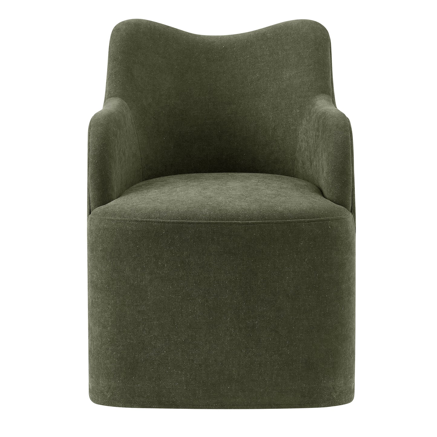 Cordelle Linen Blend Swivel Dining Chair by Modway